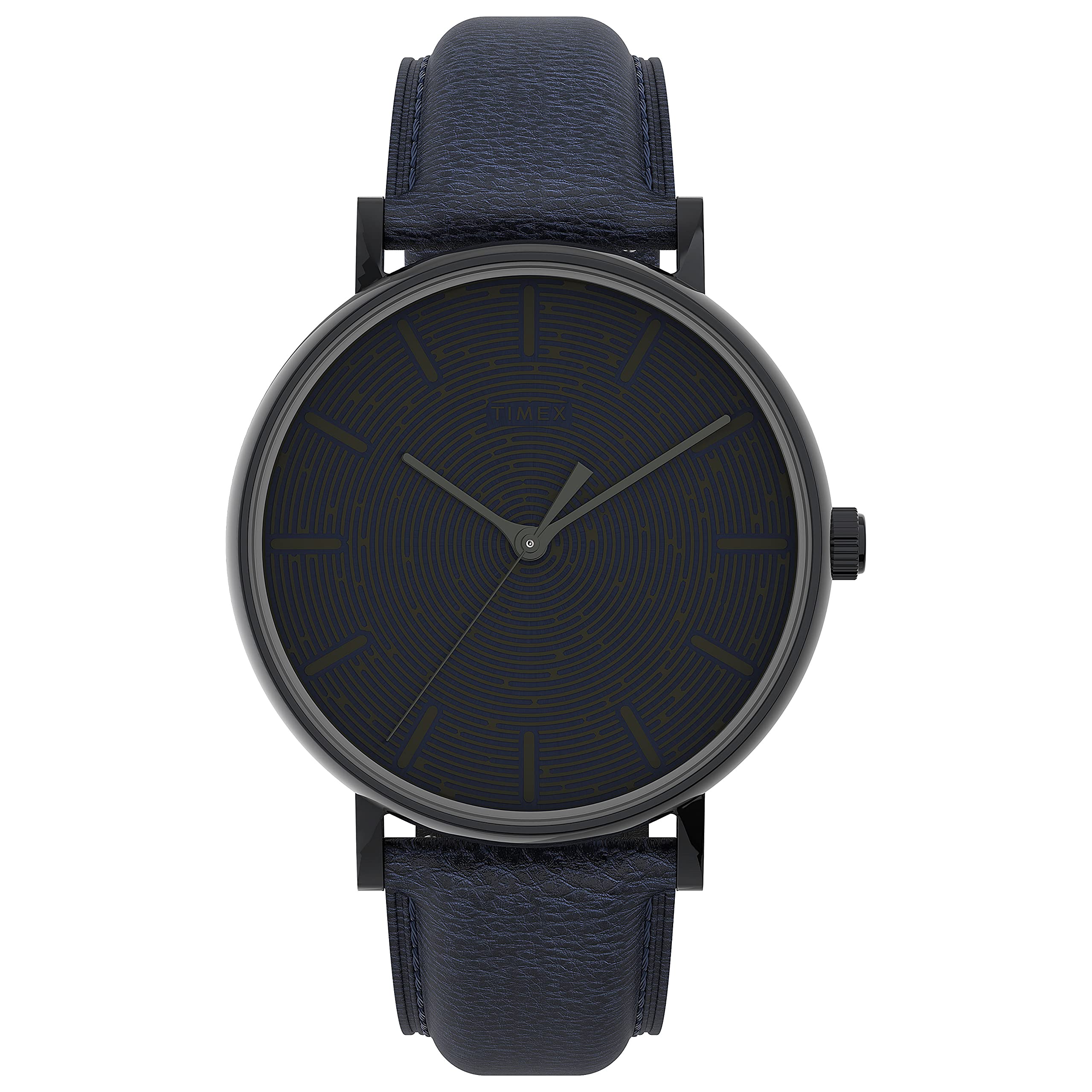 Timex Unisex Fairfield 41mm Leather Strap Watch - Classic Analog Quartz Wristwatch for Men & Women | Perfect for Office, Casual Wear & Everyday Use