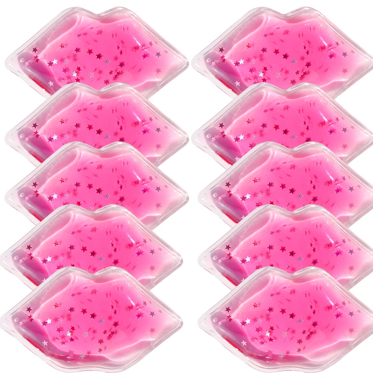 Cooling Gel Eye Pads for Puffy Eyes & Migraine Relief - Hot & Cold Therapy Eye Mask with Lip Pouch Design - Perfect for Dark Circles, Swelling, and Relaxation at Home or Travel