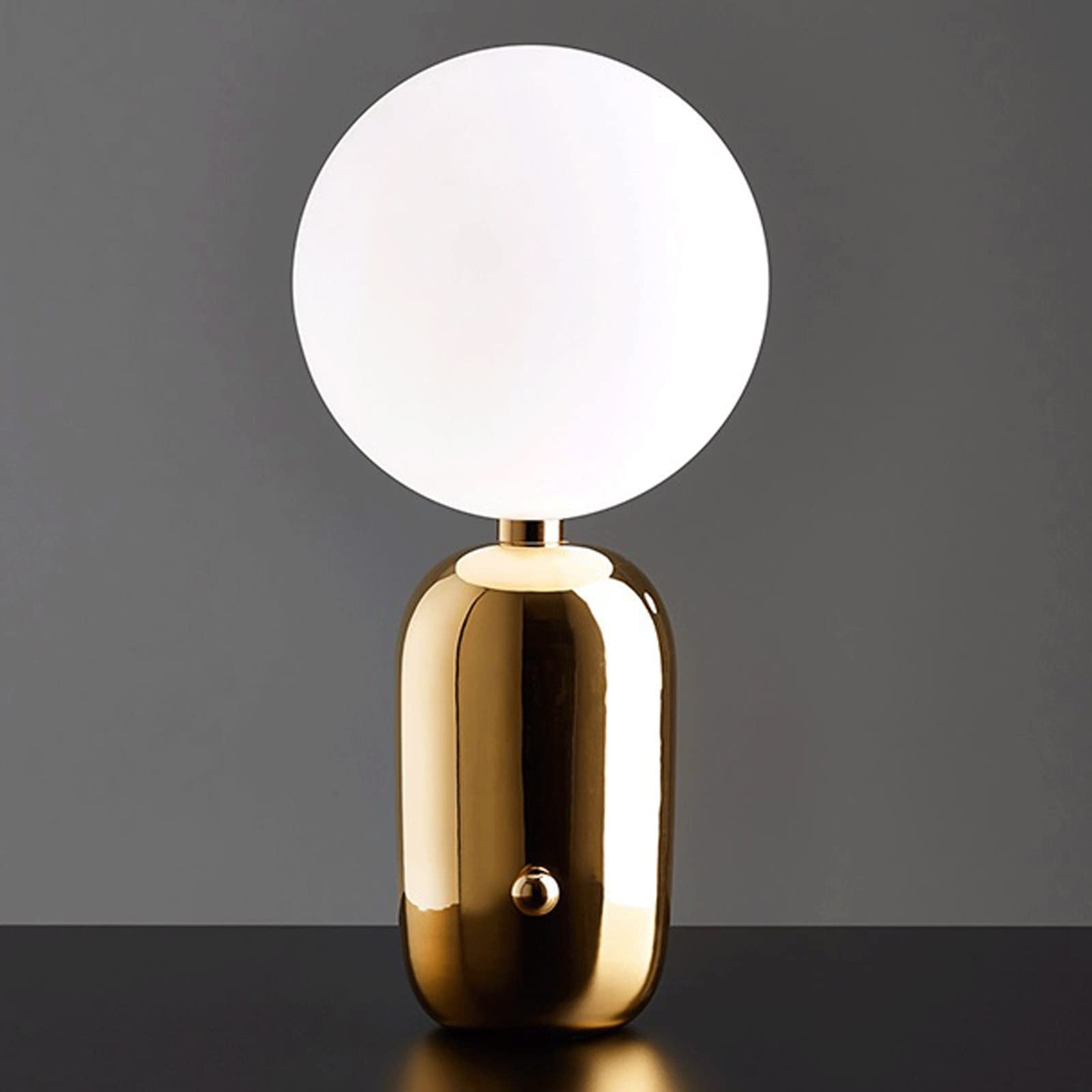 Modern LED Wall Lamp & Table Lamp - Milky White Frosted Glass Shade, Metal Base for Living Room, Bedroom, Reading & Decorative Lighting - Perfect for Ambient, Task & Accent Illumination