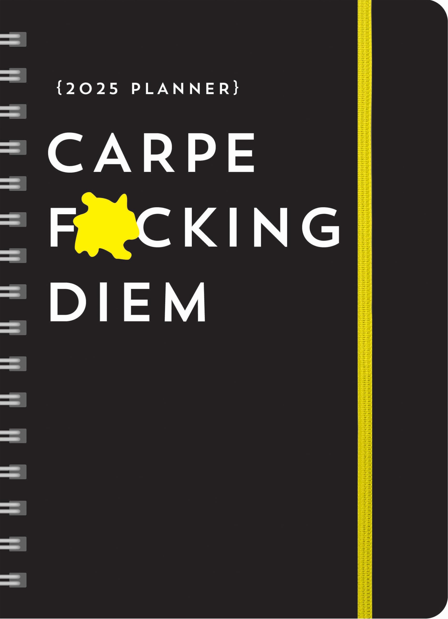 2025 Carpe F*cking Diem Planner - 17-Month Weekly Organizer with Motivational Stickers (Through December 2025) | Perfect for Goal Setting, Productivity & Stress Relief | Funny Calendar & Gift for Professionals, Students & Entrepreneurs