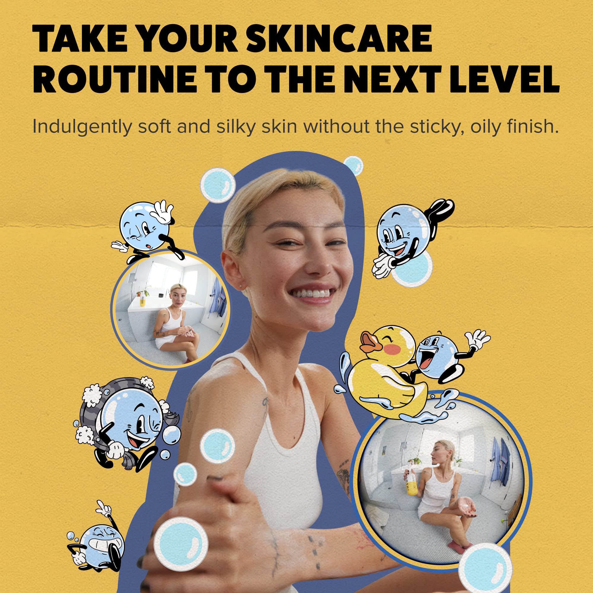GOSHI Super Vitamin Body Lotion 3.4 oz - pH-Balanced Hydrating Moisturizer for Dry Skin, Sensitive Skin - Men & Women - Daily Use for Soft, Smooth Skin - Perfect for After Shower & Night Routine