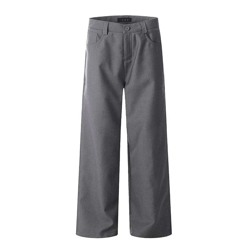 American High Street Men's Casual Pants - Loose Fit Summer Washed Straight Wide Leg Trousers for Men | Stylish Comfortable Male Bottoms 9W1952 | Perfect for Outdoor Activities, Travel & Daily Wear