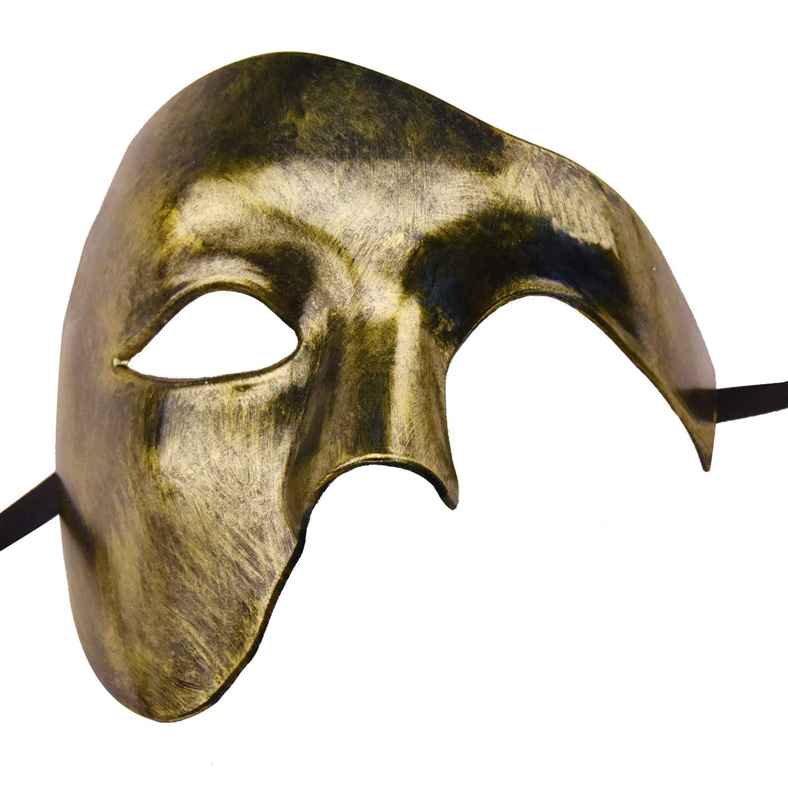 KEFAN Men's Masquerade Mask - Phantom of The Opera Style Half Face Mask for Halloween, Cosplay, and Costume Parties