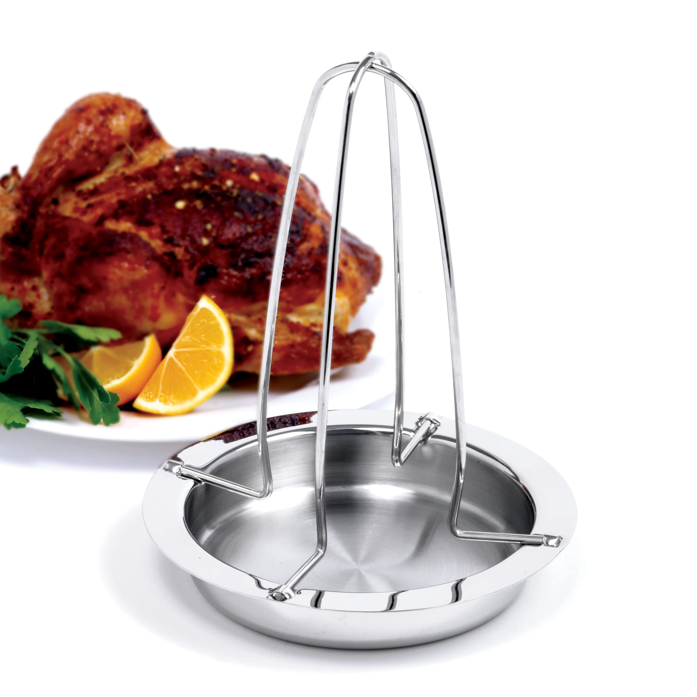 Norpro Deluxe Stainless Steel Vertical Roaster for Chicken, Turkey & Poultry - Perfect for Thanksgiving, Christmas & Holiday Roasting - 266