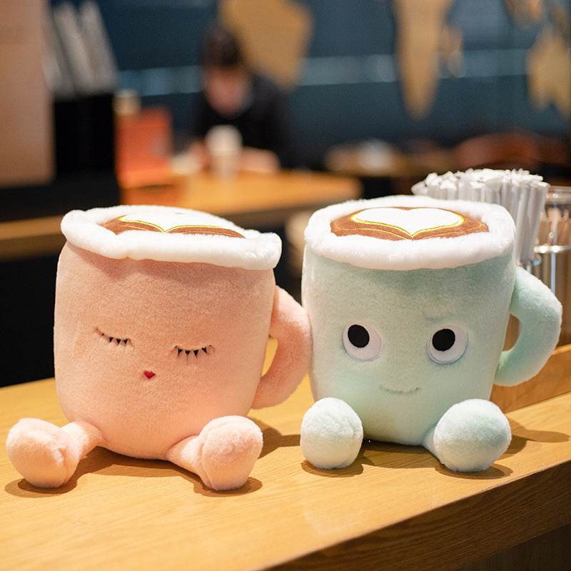 Soft & Cozy Coffee Mug Plush - Cute & Huggable Plushie for Coffee Lovers - Perfect for Gifts, Home Decor & Stress Relief