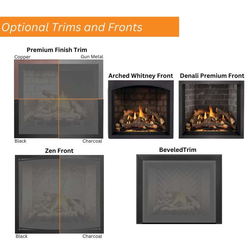 Napoleon Elevation X 42 Inch Direct Vent Gas Fireplace - EX42 | Indoor Heating for Living Rooms & Bedrooms | Modern Home Decor