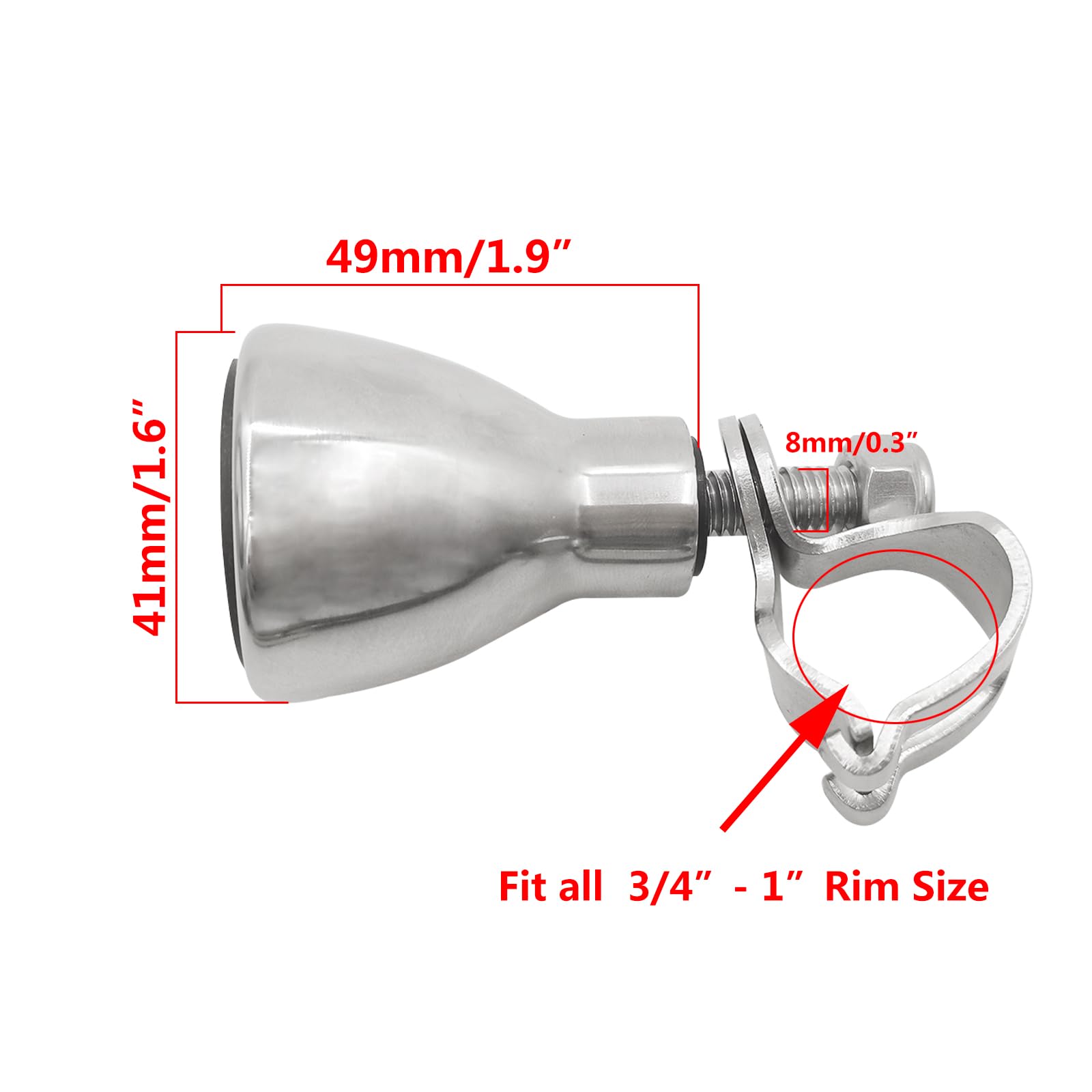 316 Stainless Steel Boat Steering Wheel Knob - 5/8'' to 1'' Diameter for Easy Maneuvering | Marine & Boating Accessories for Smooth Navigation