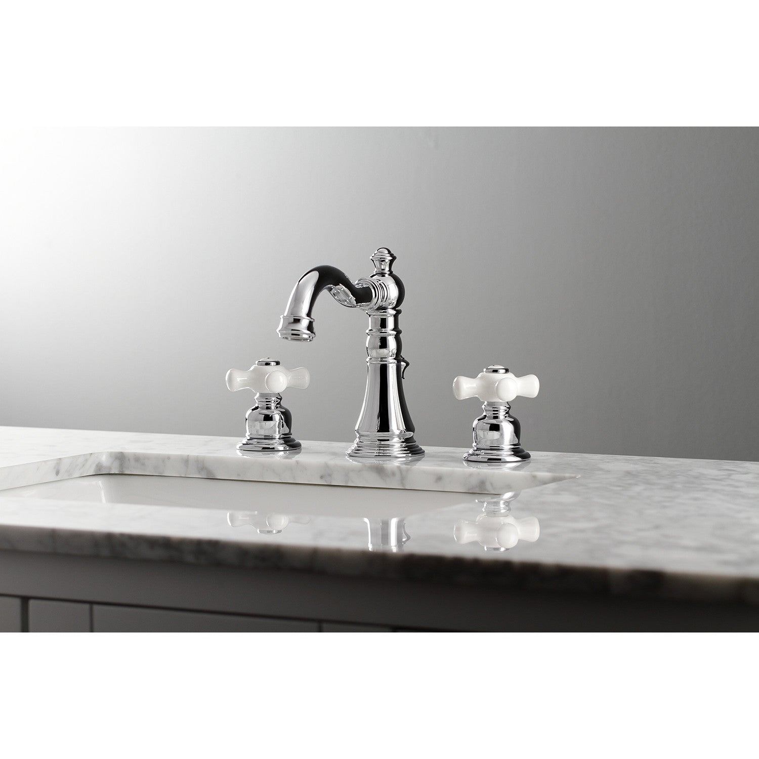 American Classic FSC1971PX 3-Hole Widespread Bathroom Faucet with Pop-Up Drain - Polished Chrome Finish - Perfect for Modern Bathroom Vanities and Powder Rooms