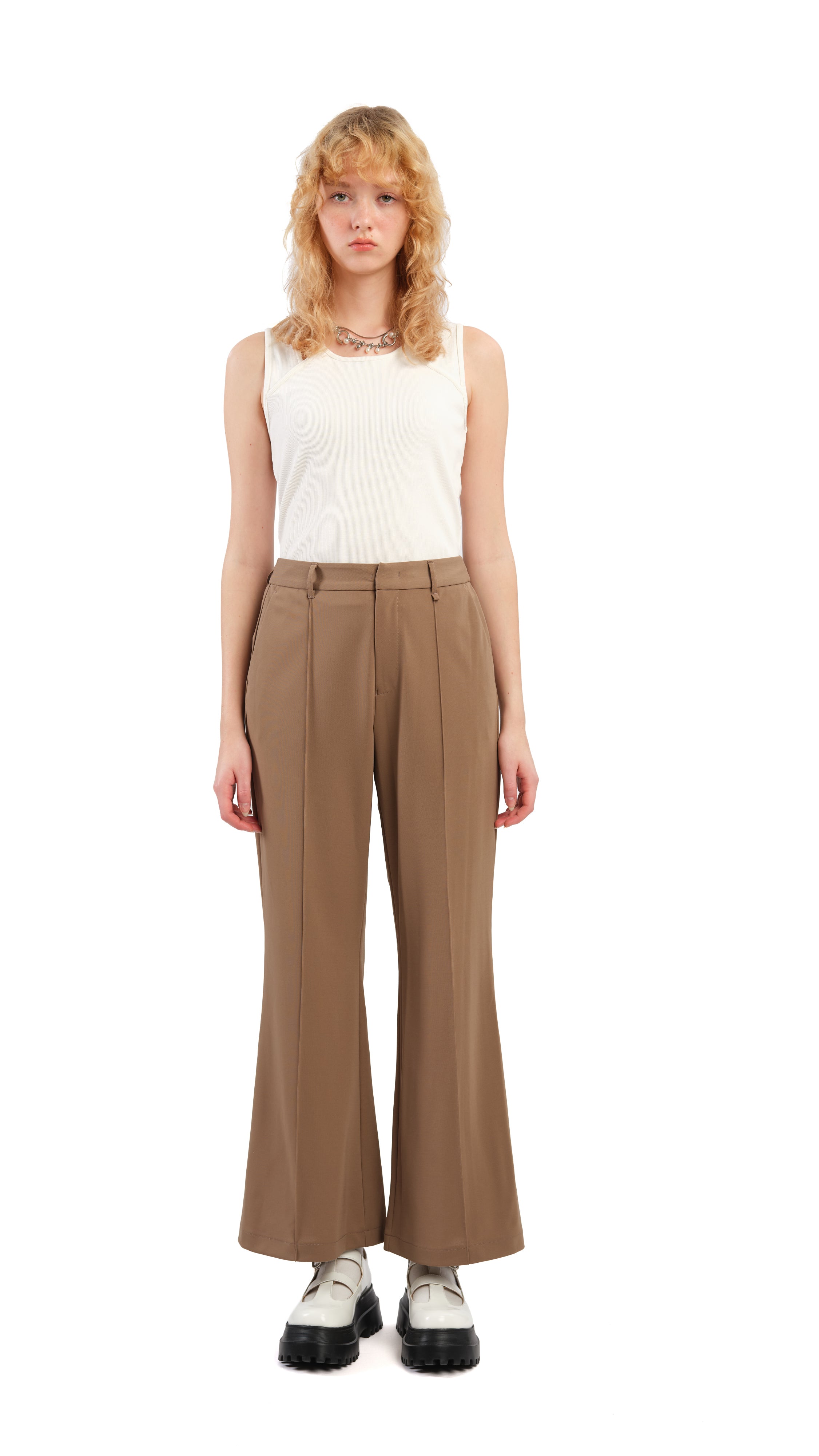 Sailor Pants for Women - High Waisted Wide Leg Trousers with Pockets | Comfortable Linen Blend Fabric | Perfect for Work, Travel & Casual Outfits