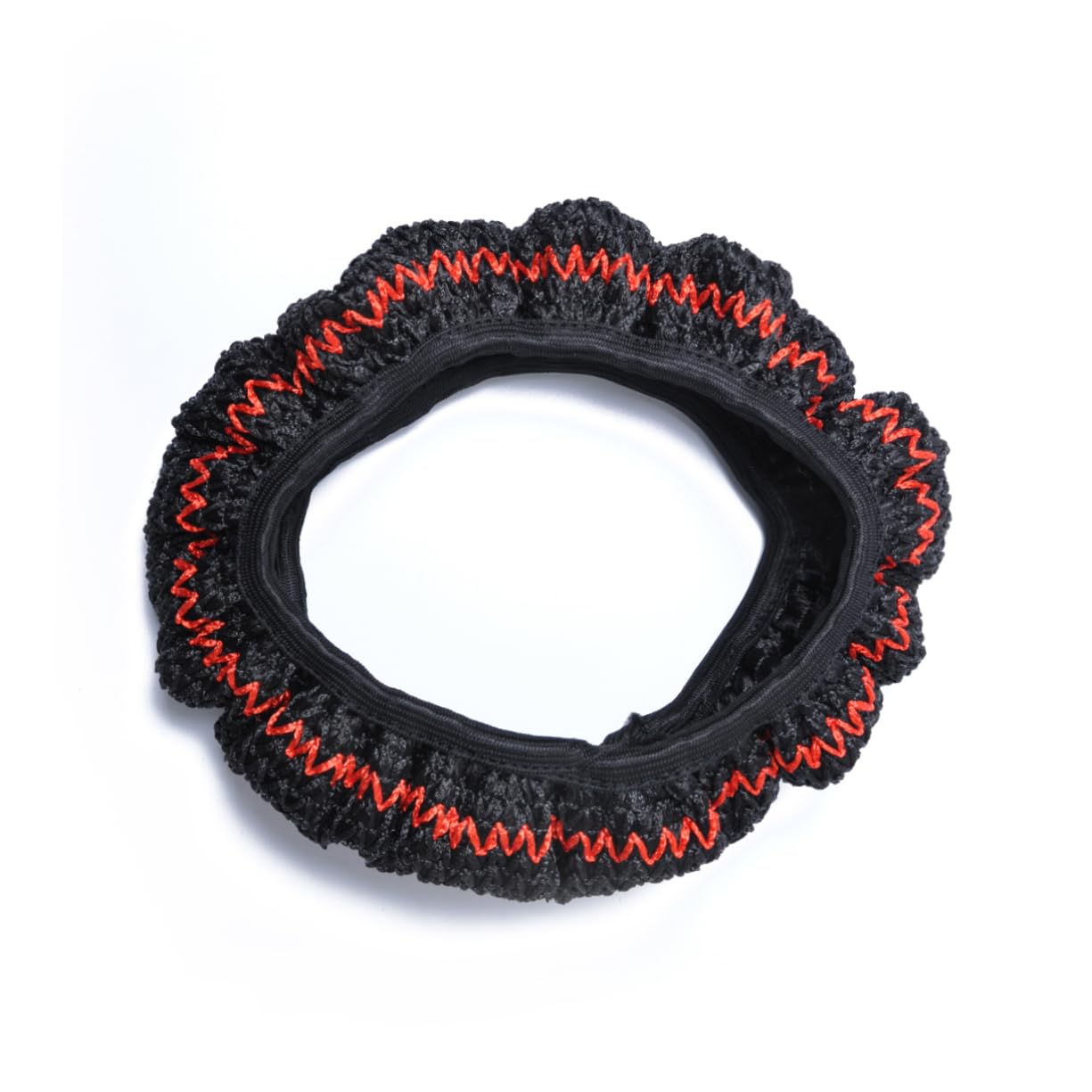 VICASKY Red Silk Steering Wheel Cover - DIY Car Interior Decoration for Summer, Heat Protection & Style Upgrade - Perfect for Hot Weather & Custom Car Accessories
