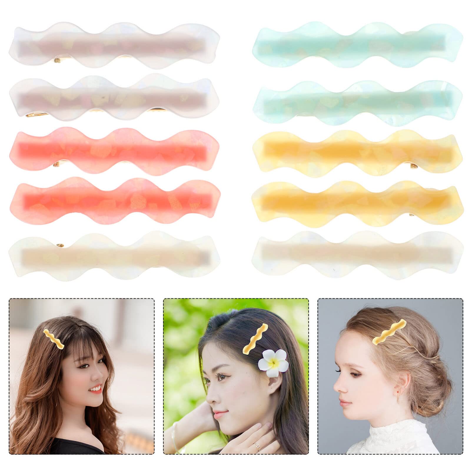Beaupretty 10pcs Alligator Hair Clips for Fine Hair - Small Wave Hairpins for Women, Thin Hair & Bangs - Strong Grip Makeup Hair Clips (Perfect for Styling, Salon Use & Daily Hair Accessories)