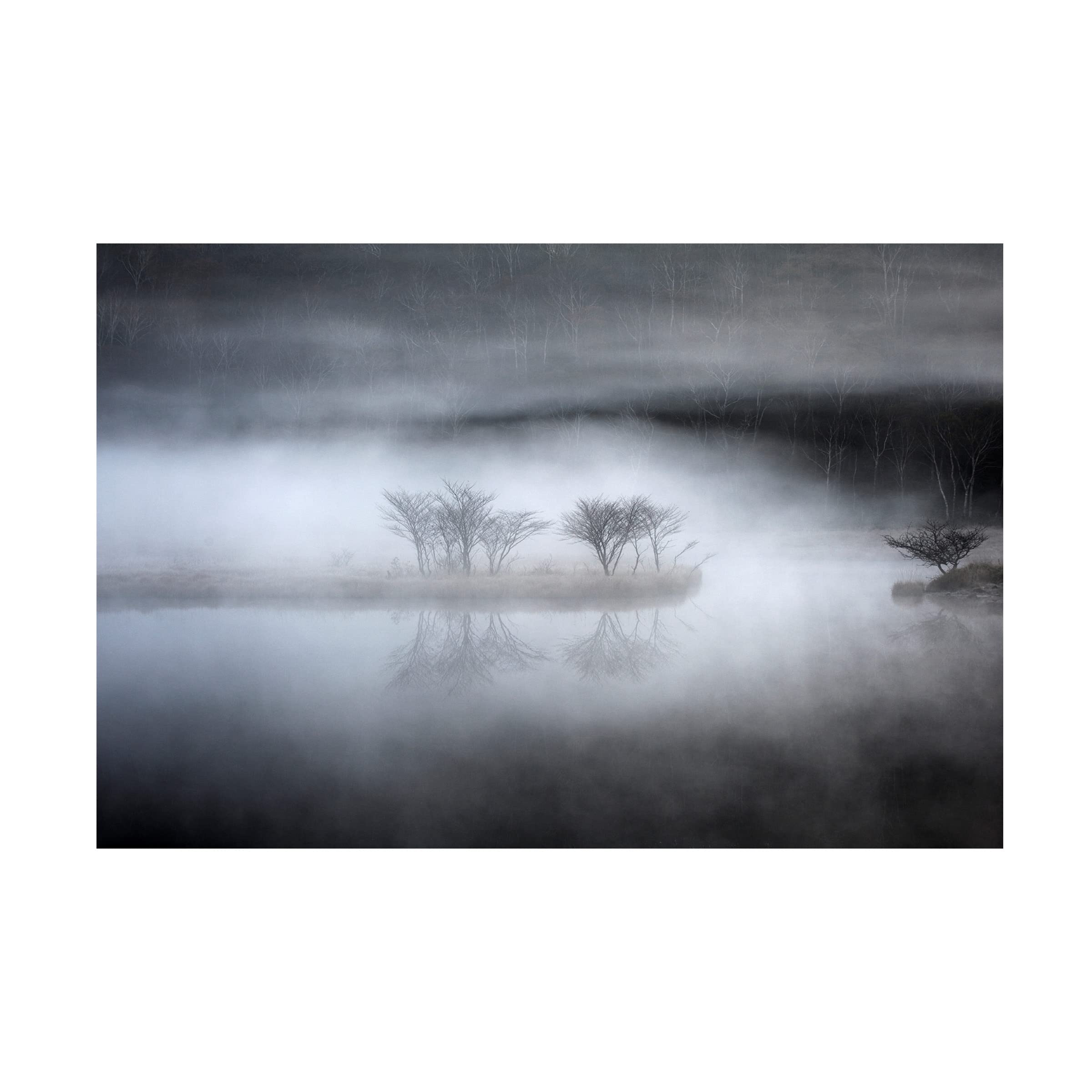 Trademark Fine Art 'Mysterious Pond' Canvas Wall Art Print by Teruo Araya - Nature Landscape Painting for Living Room, Bedroom & Office Decor