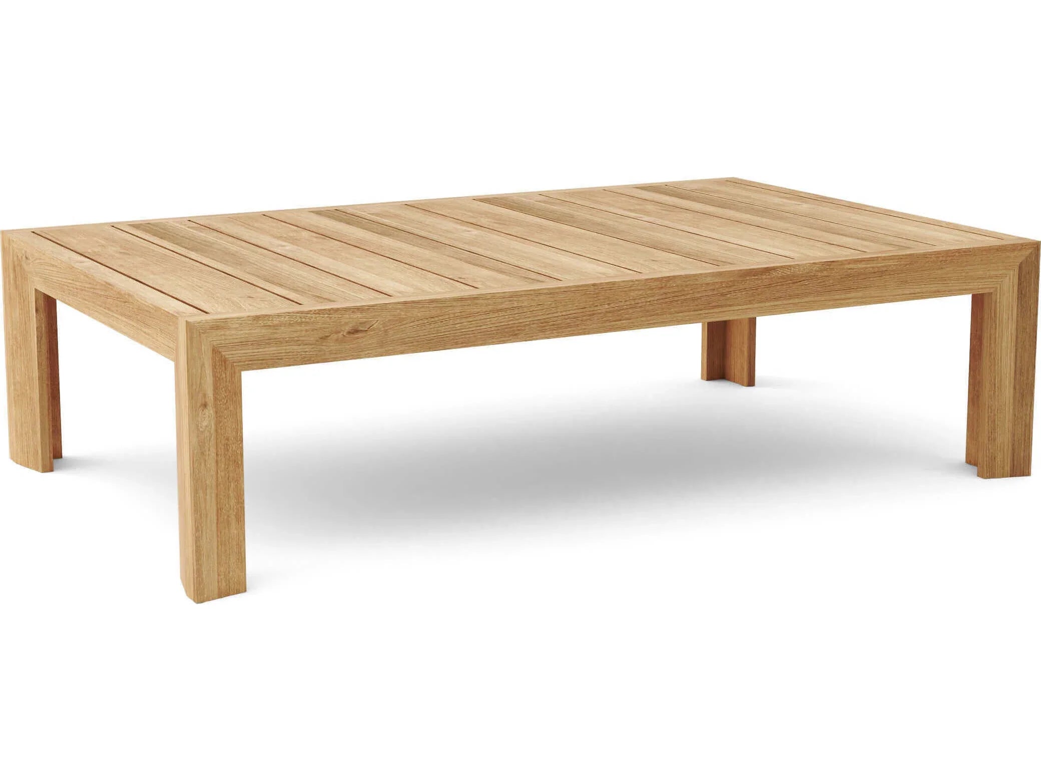 Anderson Teak Smyrna Outdoor Coffee Table DS 855 - Weather-Resistant Teakwood Patio Furniture for Garden, Poolside & Deck - Modern Outdoor Living Room Decor