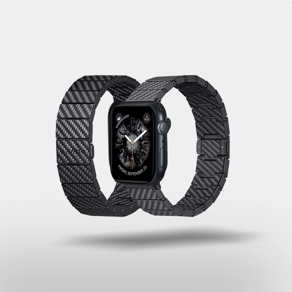 Premium Carbon Fiber Watch Band for Apple Watch Series 8/7/6/SE - Lightweight & Durable Replacement Strap for Workout, Running & Everyday Use