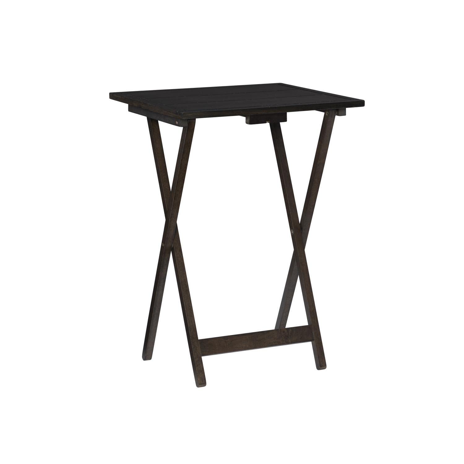 Powell Lisbon Tray Tables Grey - Modern Side Table with Sturdy Metal Frame for Living Room, Bedroom, or Office - Perfect for Holding Drinks, Books, and Decor