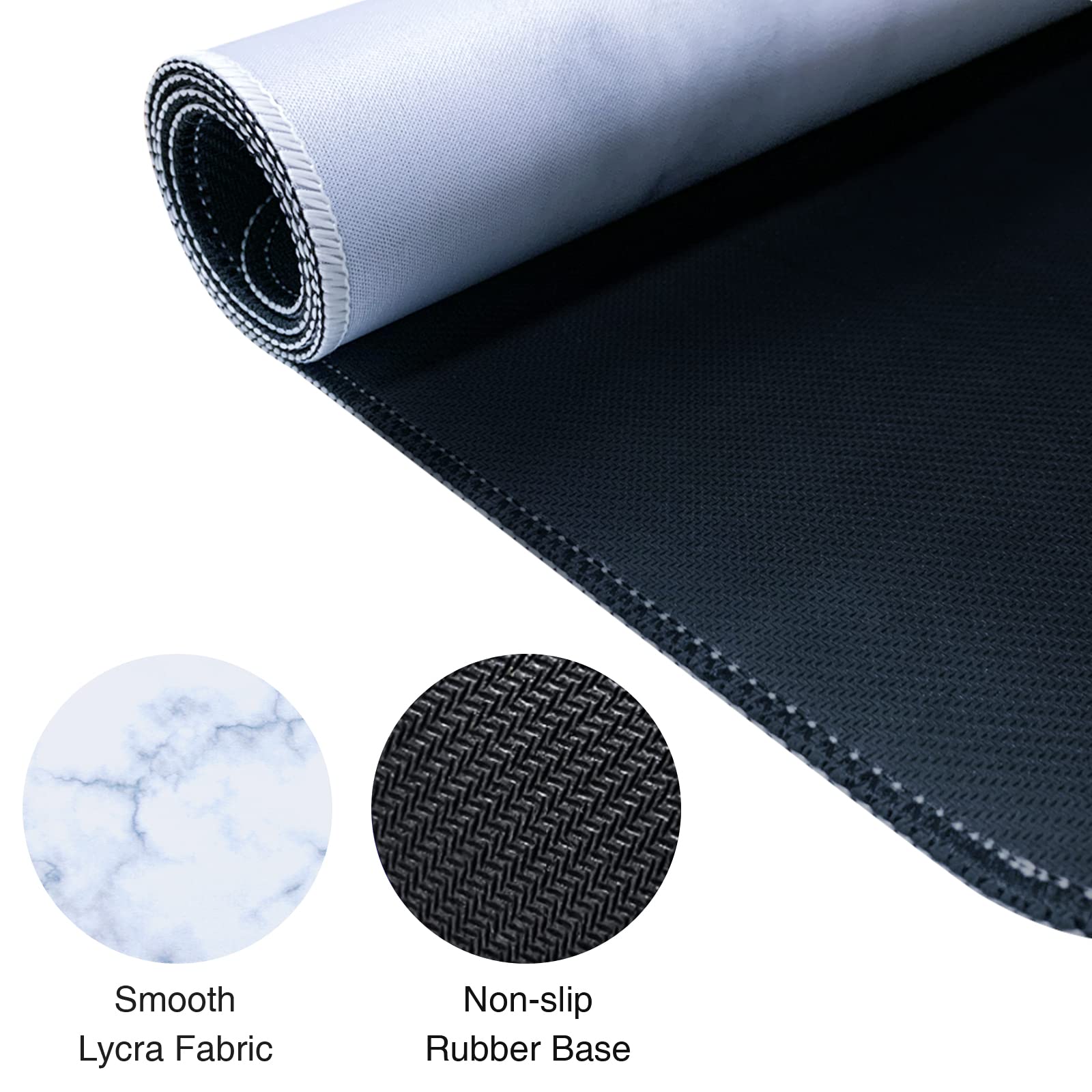 ETZ Large Gaming Mouse Pad 31.5 x 11.8 Inches, Non-Slip Rubber Base, Stitched Edges, Waterproof Desk Mat - Extended Keyboard Mouse Pad for PC, Laptop, Gaming, Office & Home Workspace