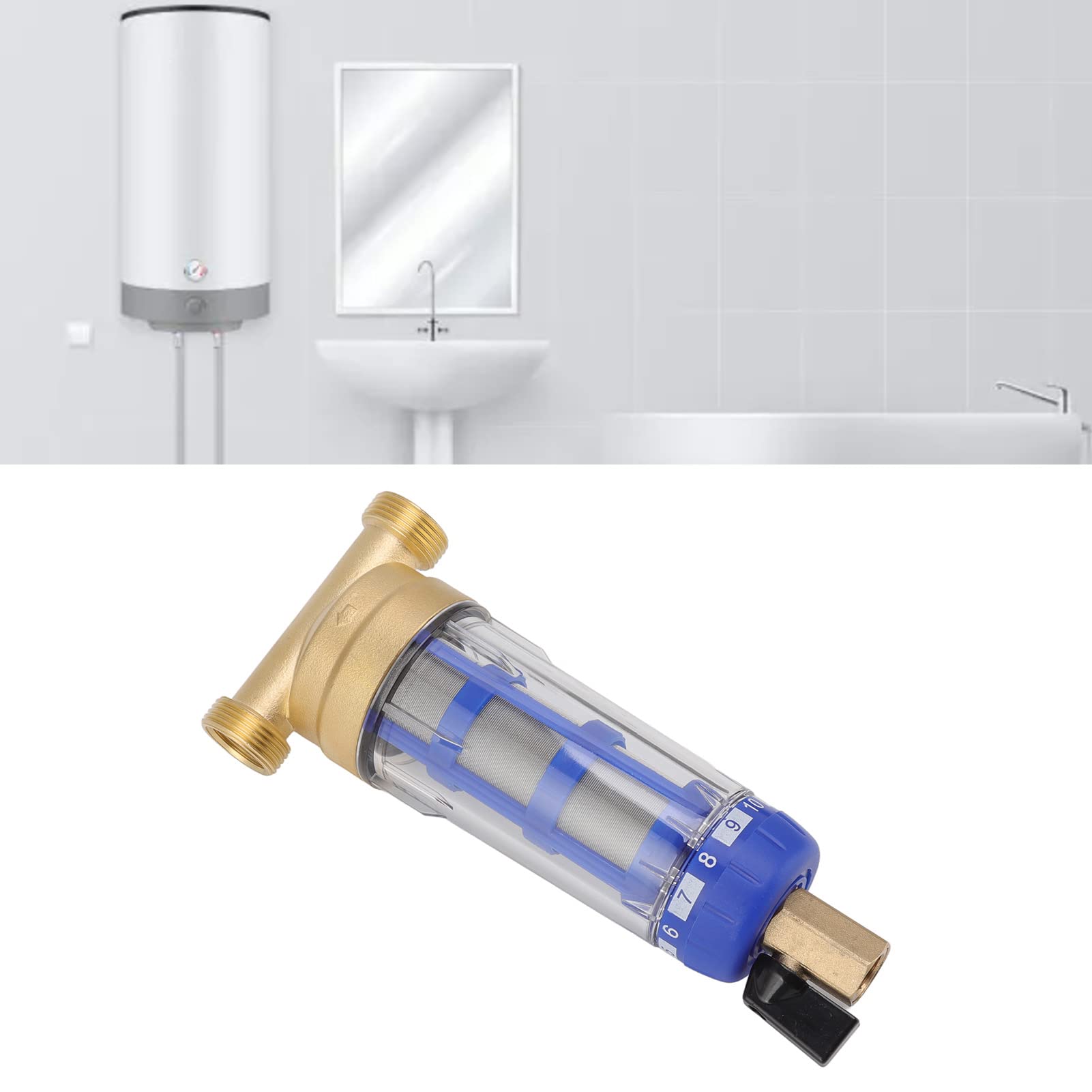 Whole House Spin Down Sediment Water Filter - Reusable Sediment Filter System for Clean Water | Perfect for Well Water, RV & Home Plumbing Protection
