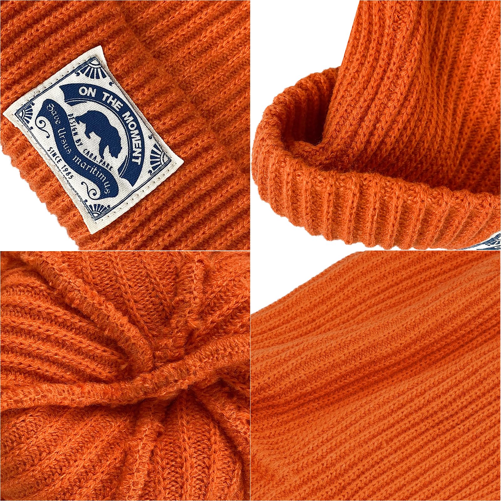 CLAPE Winter Fisherman Beanie for Men - Warm Thick Knit Skull Cap & Cuff Hat - Perfect for Skiing, Snowboarding & Outdoor Activities