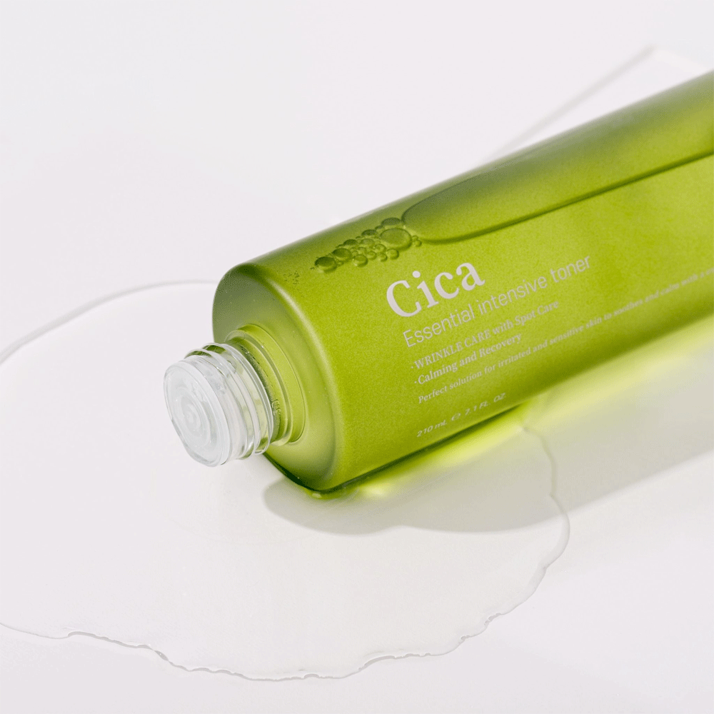 Bergamo Cica Essential Intensive Skin Toner 210ml - Soothing Hydrating Facial Toner for Sensitive Skin | Korean Skincare for Dry, Irritated Skin | Perfect for Daily Skincare Routine & Post-Shaving Care