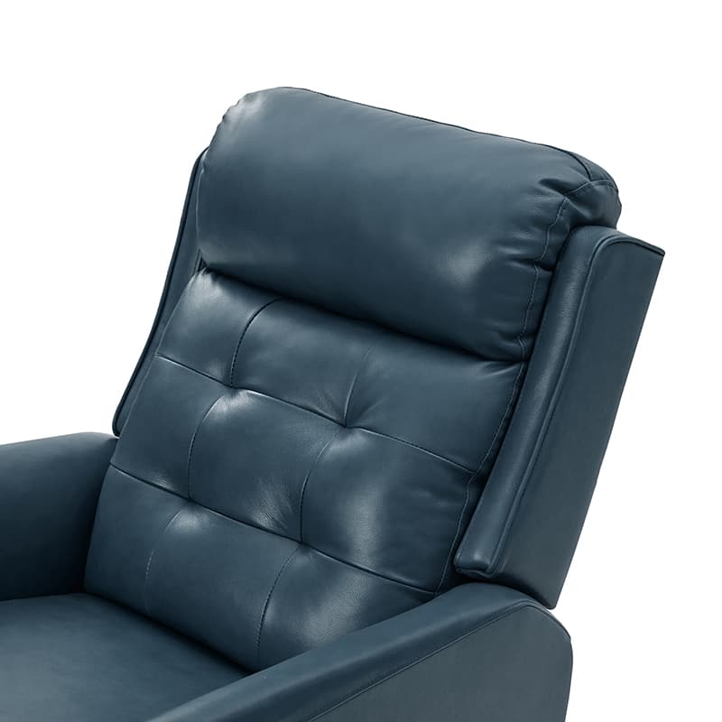 Felisa Genuine & PVC Leather Power Swivel Recliner Chair - Adjustable Electric Massage Recliner with USB Ports for Living Room, Home Theater, and Office Relaxation