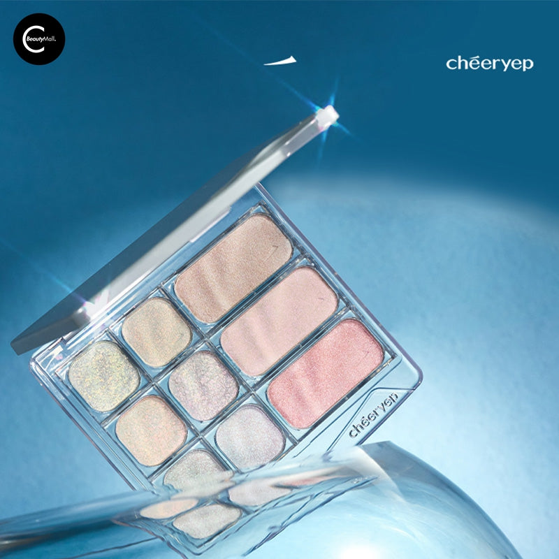 CHEERYEP Luminous Jade All-in-One Makeup Palette - Natural Glow for Eyes, Cheeks & Lips | Perfect for Everyday Wear & Special Occasions