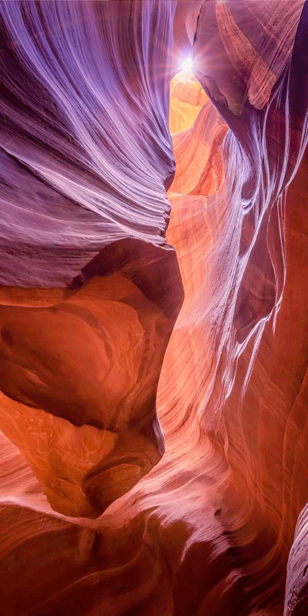 Antelope Canyon Sunburst Wall Art - Stunning Desert Landscape Photography Print for Home & Office Decor | Perfect for Living Room, Bedroom, or Office Wall Display