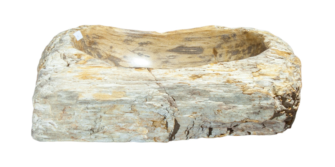 Natural Petrified Wood Sink - 20-25 Inch Bathroom Vanity - Unique Stone Basin for Rustic & Modern Home Decor - Perfect for Bathroom, Kitchen, or Outdoor Living Spaces