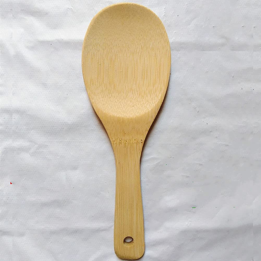 4-Piece Bamboo Non-Stick Rice Spoon Set - Sushi Paddle & Scooper Spatula for Cooking, Serving, and Meal Prep - Perfect for Rice, Sushi, Stir-Fry & Kitchen Use