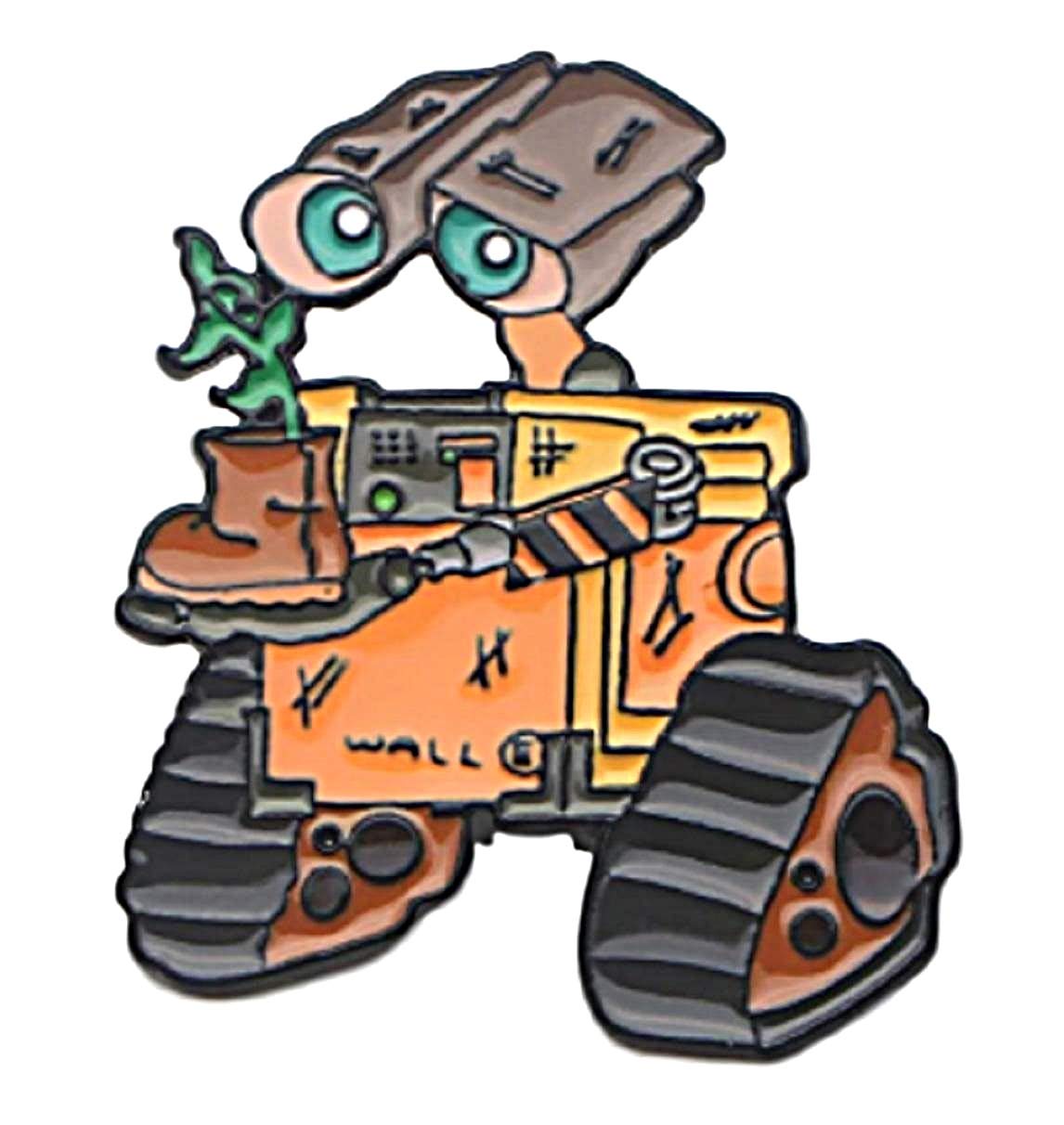 Wall-E Robot 1 Inch Tall Metal Enamel Pin - Disney Pixar Collectible Badge - Perfect for Backpacks, Jackets & Cosplay Accessories