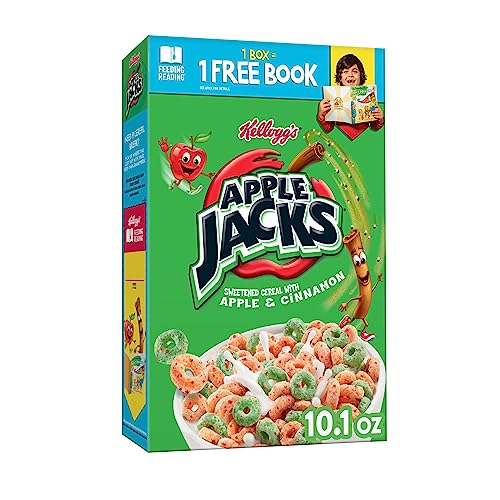 Kellogg's Apple Jacks Breakfast Cereal - Original Flavor, 10.1oz Box (Pack of 1) | Kids Snack with 8 Essential Vitamins & Minerals | Perfect for School Lunches, After-School Treats & Family Breakfast