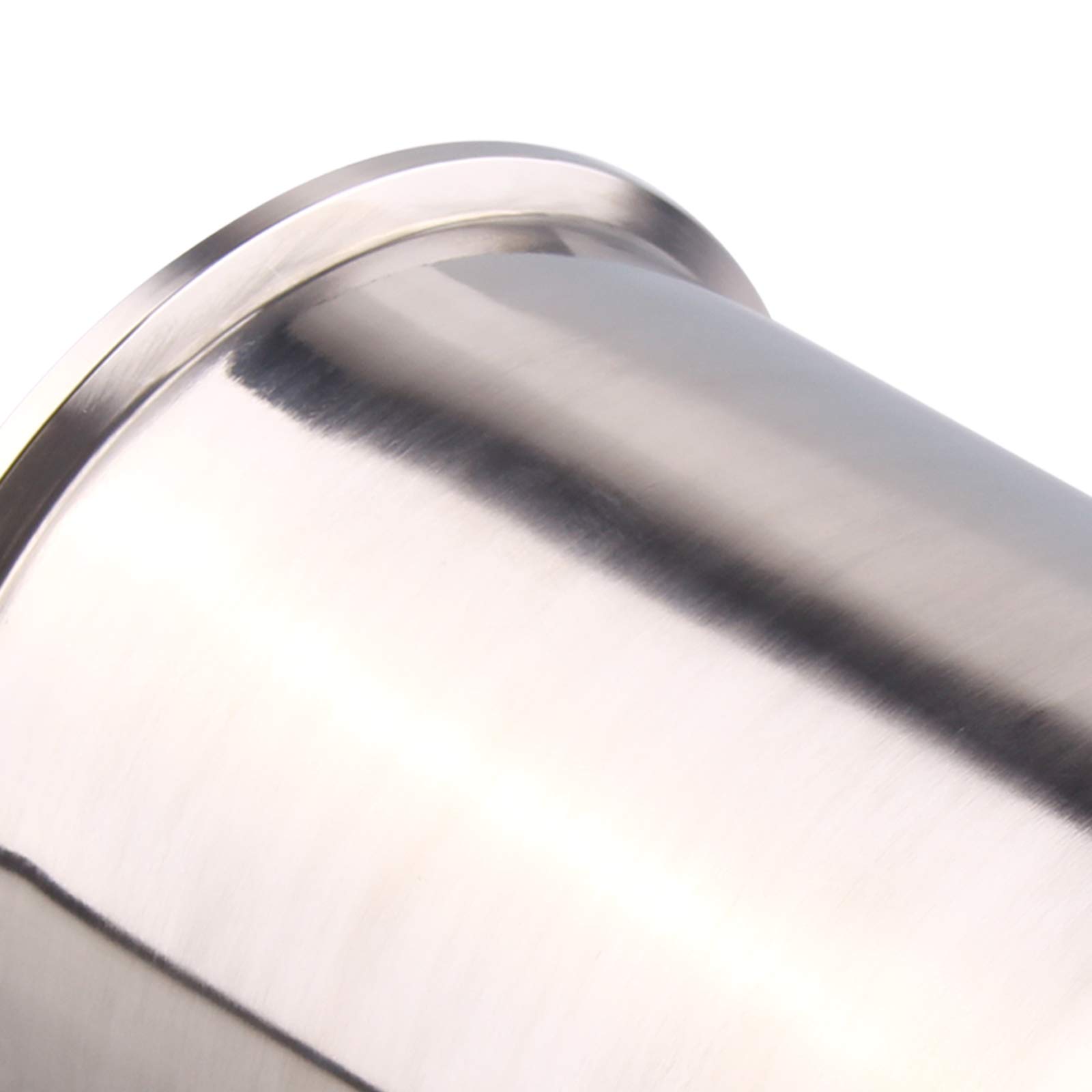 DERNORD 304 Stainless Steel Sanitary Spool Tube - 8 Inch (204MM) Seamless Round Tubing with 6 Inch Tri Clamp Ferrule Flange - Food Grade, Hygienic Piping for Brewery, Dairy, Pharmaceutical & Beverage Industry