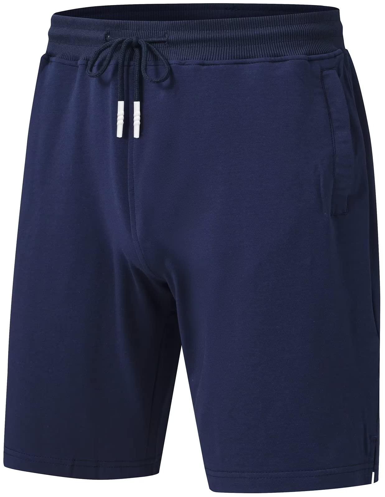 Men's Stretch Athletic Shorts with Zipper Pockets & Outer Thigh Split - Comfortable Workout & Running Shorts for Gym, Jogging, and Outdoor Activities