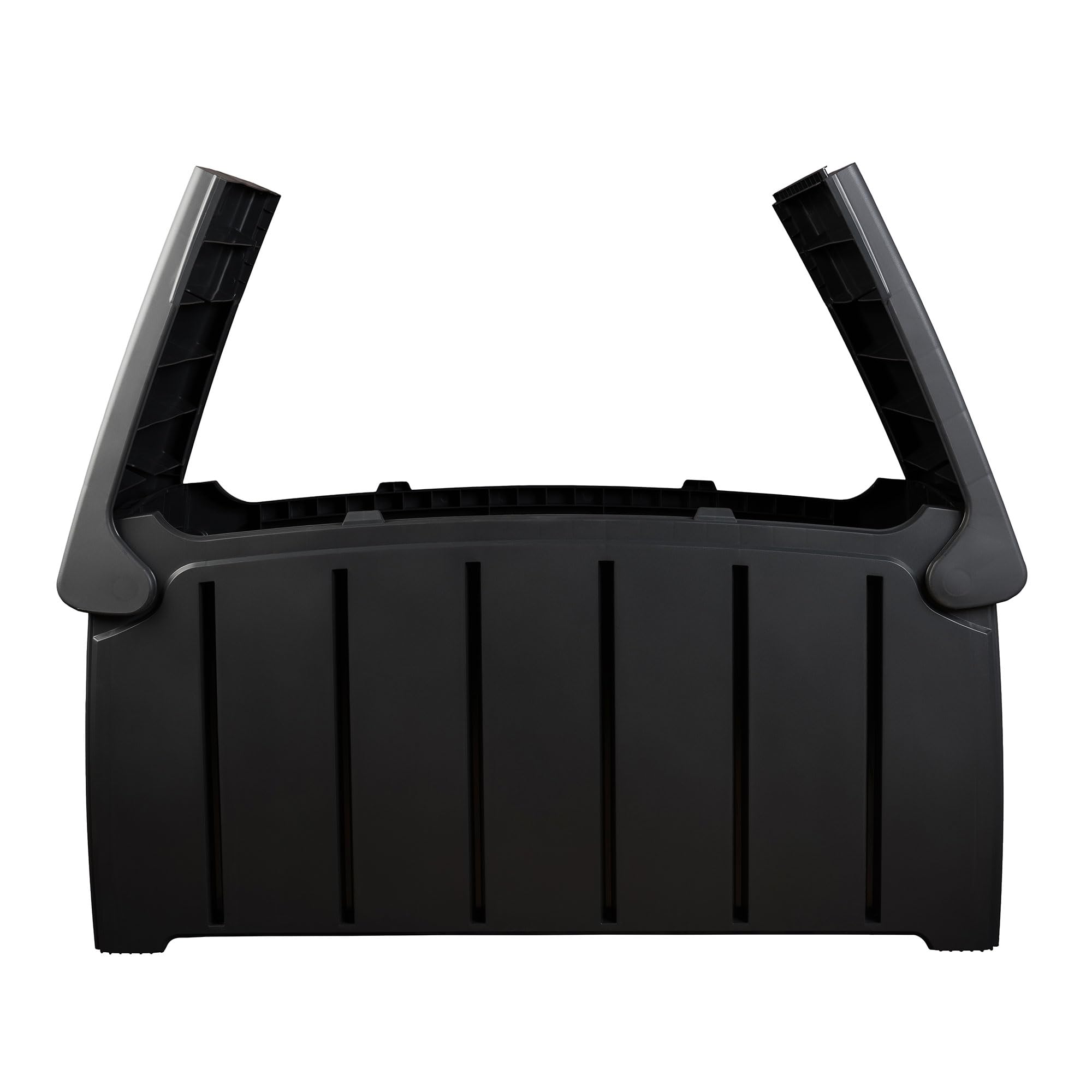 85 Gallon (321L) Outdoor Storage Deck Box with Dual Door Lid - Waterproof Patio Garden Storage Bin for Pool Toys, Cushions & Furniture Accessories - Black - Perfect for Backyard, Deck & Poolside Organization