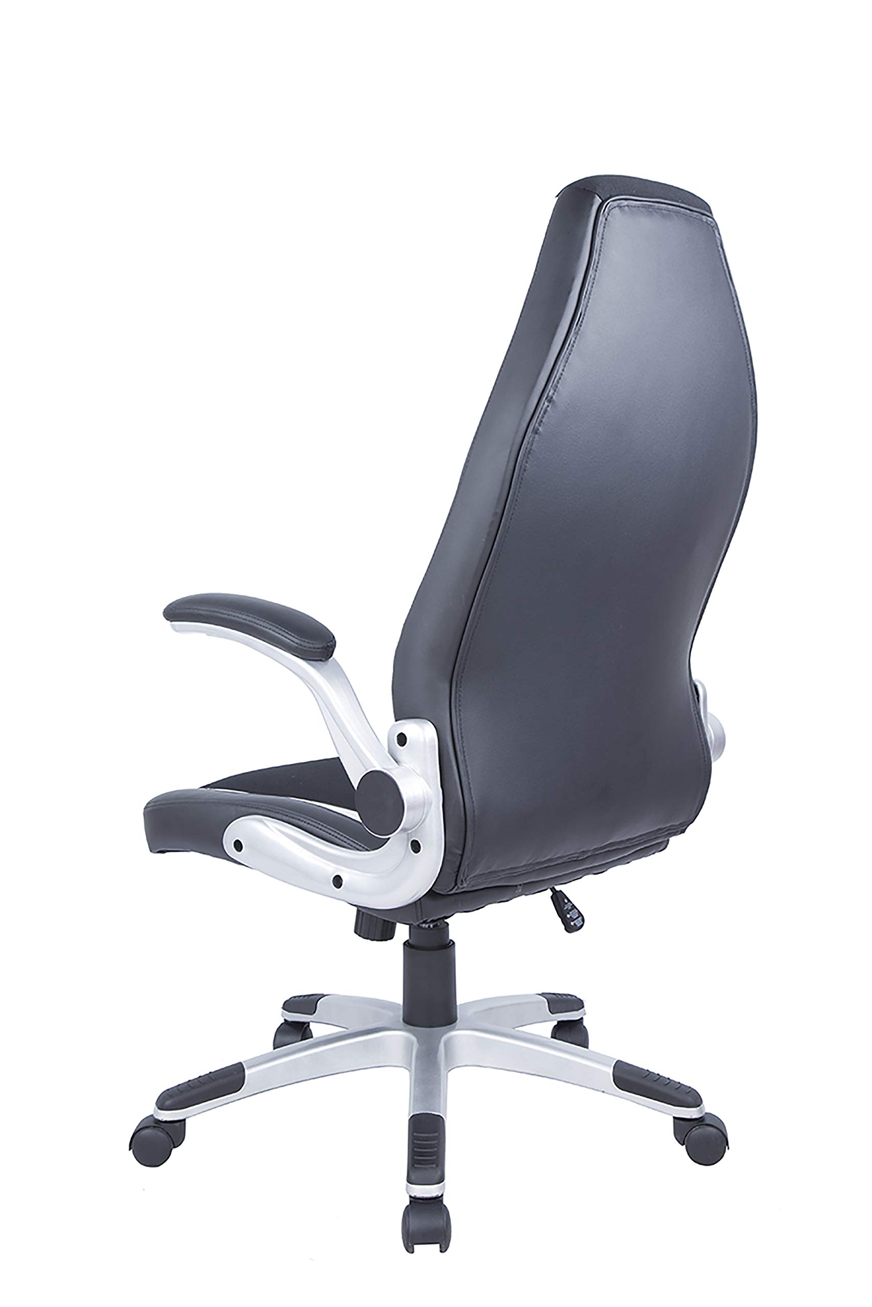 4127-CCH Ergonomic Computer Chair with Adjustable Height - Black & White Office Chair for Home & Gaming - Perfect for Work, Study, and Long Hours Sitting