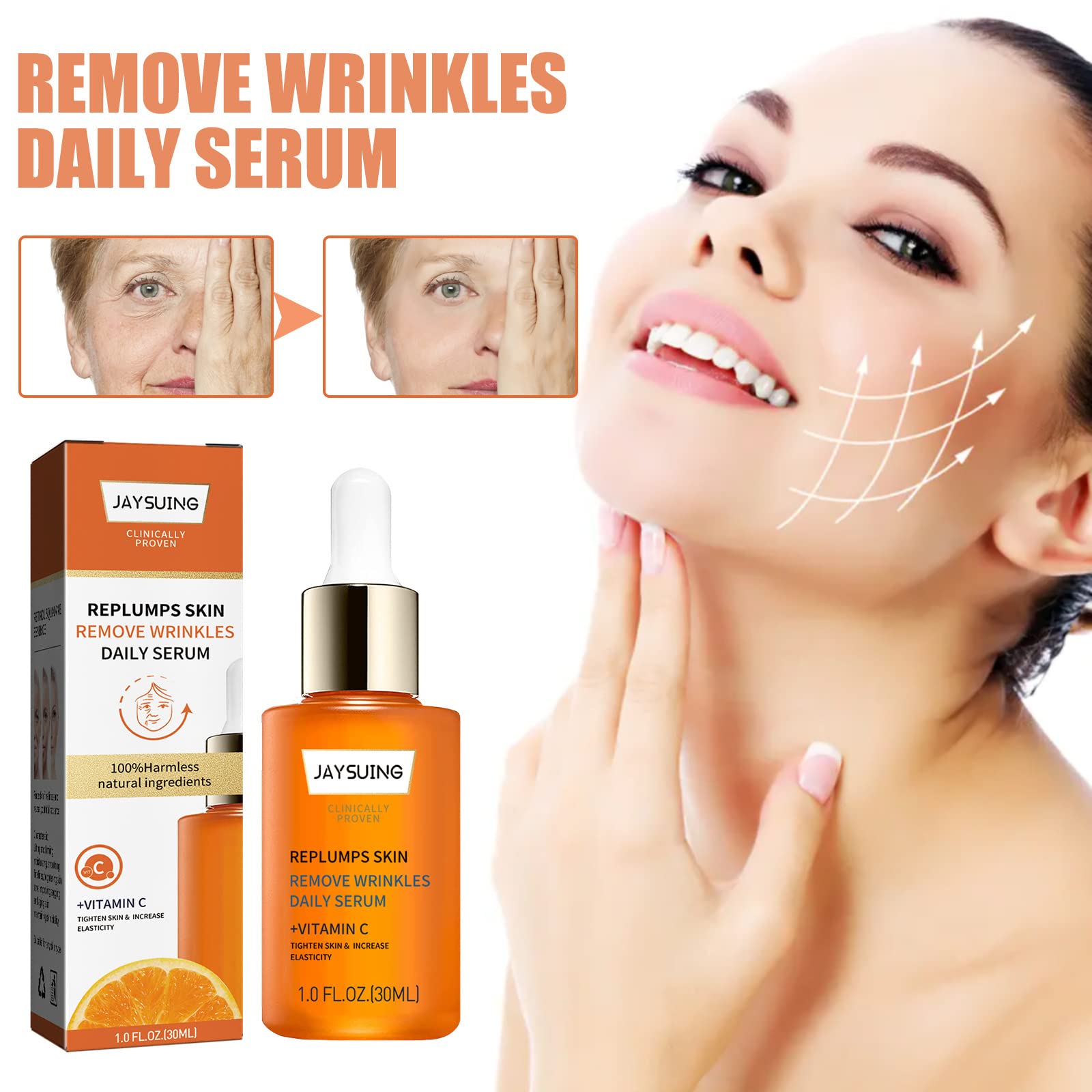 Powerful Anti-Aging Serum for Dark Spots & Wrinkles - Advanced Skin Brightening Treatment with Deep Hydration, Reduces Fine Lines (3 Pack) - Perfect for Night Routine & Daily Skincare Regimen