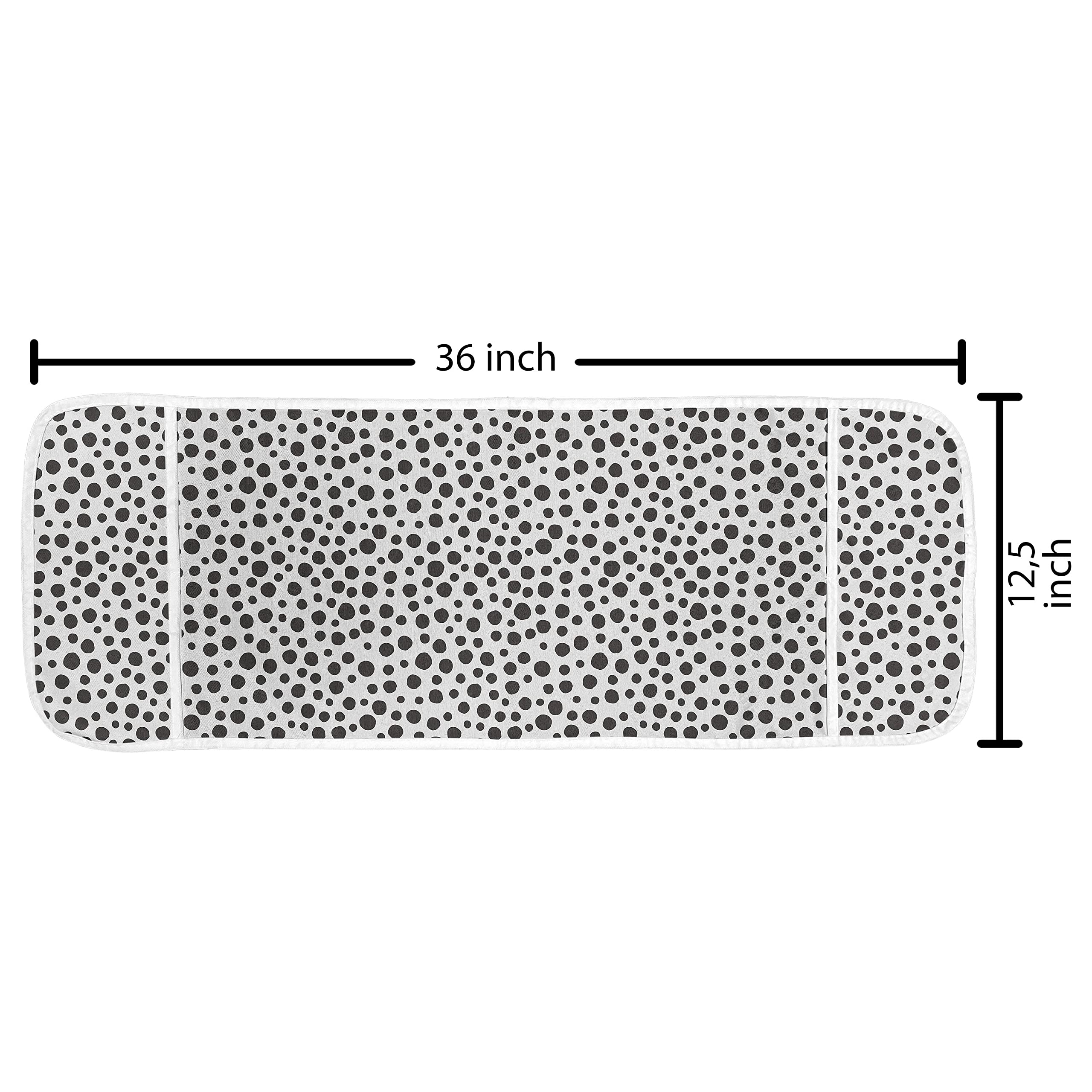 Lunarable Abstract Microwave Oven Cover - Dalmatian Dog Print Waterproof Kitchen Organizer with Pockets, 36