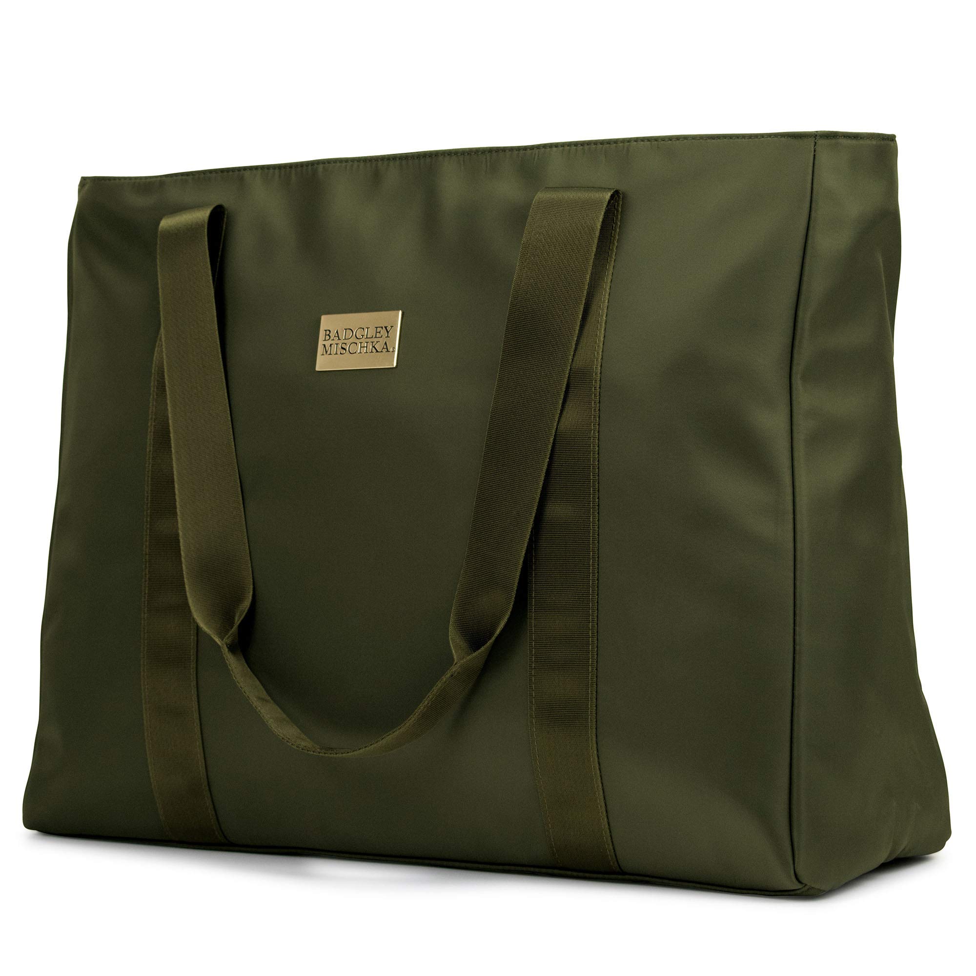 BADGLEY MISCHKA Nylon Travel Tote Weekender Bag - Lightweight Packable Carry-On for Women | Perfect for Weekend Getaways, Business Trips & Airplane Travel