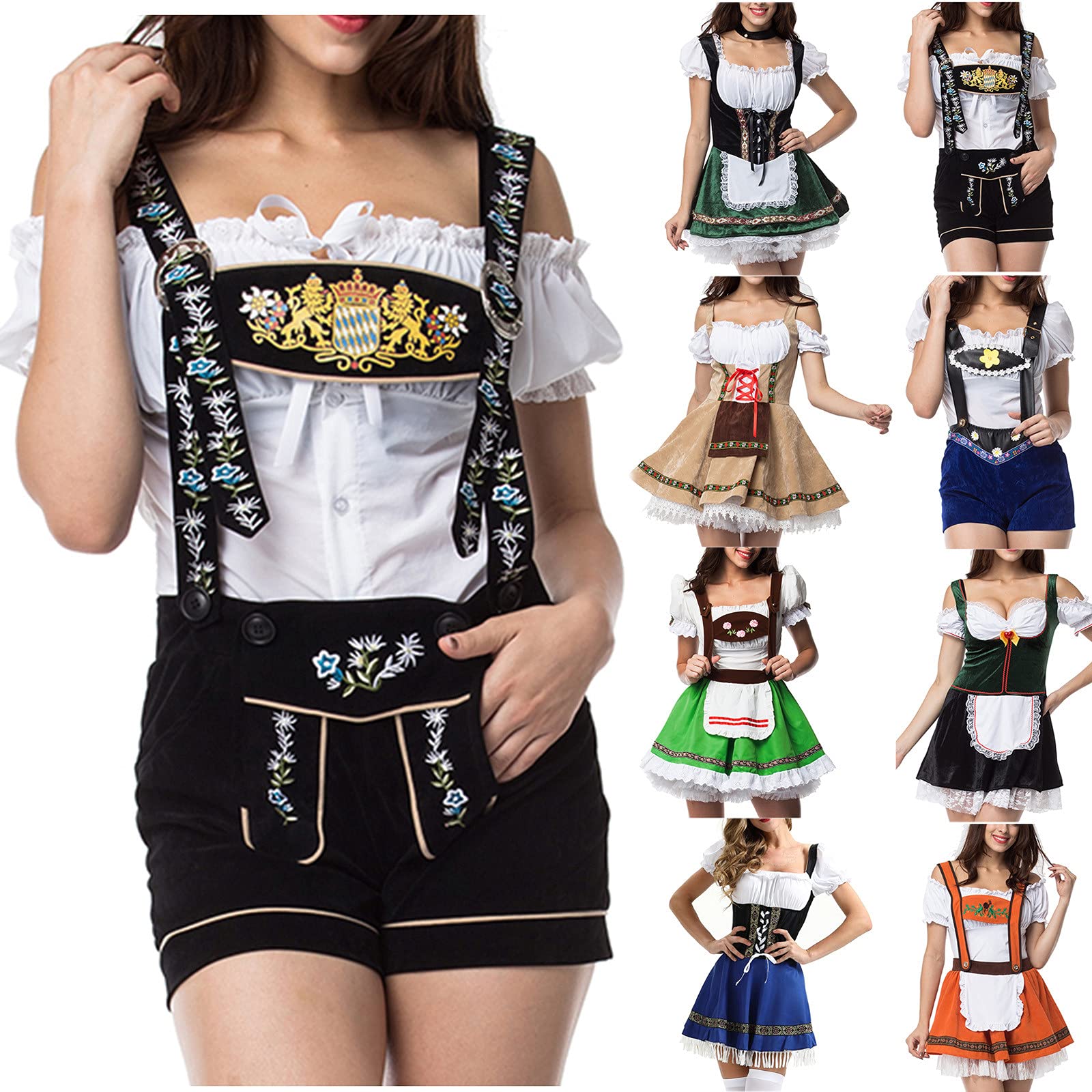 Lucktop Women's Maid Costume Dress - Elegant Cosplay Uniform for Halloween, Anime Conventions & Role Play - Perfect for Themed Parties & Costume Events