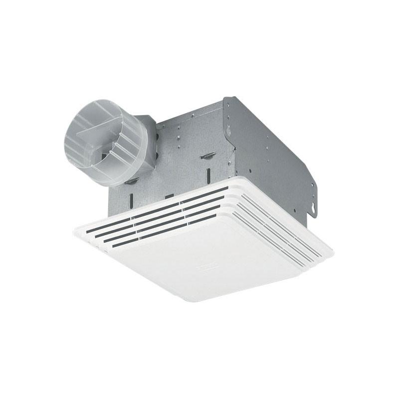 Broan 684 White Ceiling Mount Bathroom Exhaust Fan - 80 CFM, 2.5 Sones, Quiet Ventilation for Bathrooms, Showers & Laundry Rooms