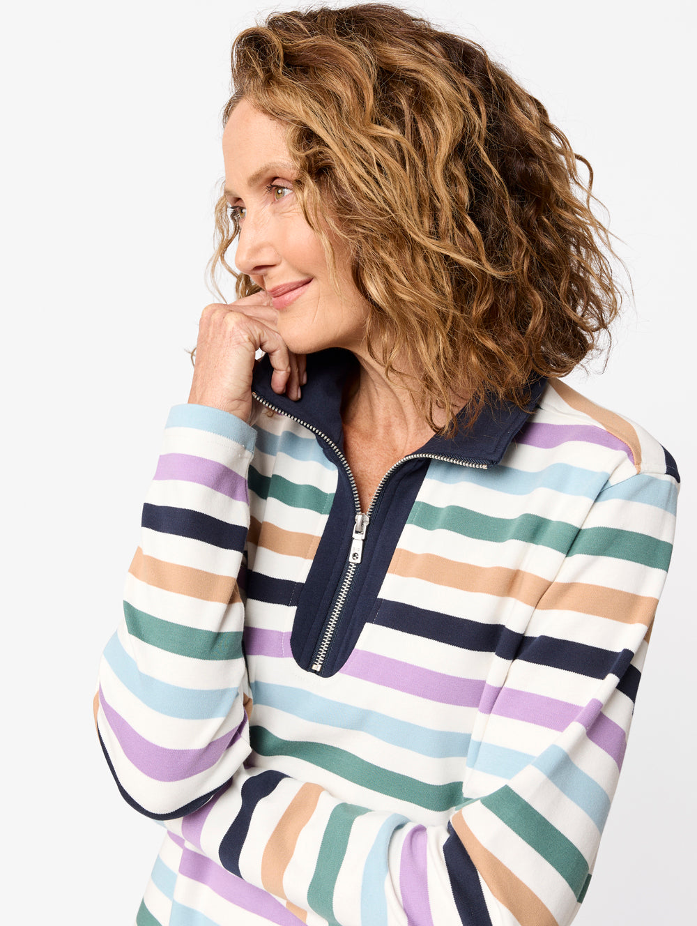 Gaelle Half Zip Pullover Sweatshirt for Women - Soft Fleece Loungewear for Casual Wear, Workout & Outdoor Activities