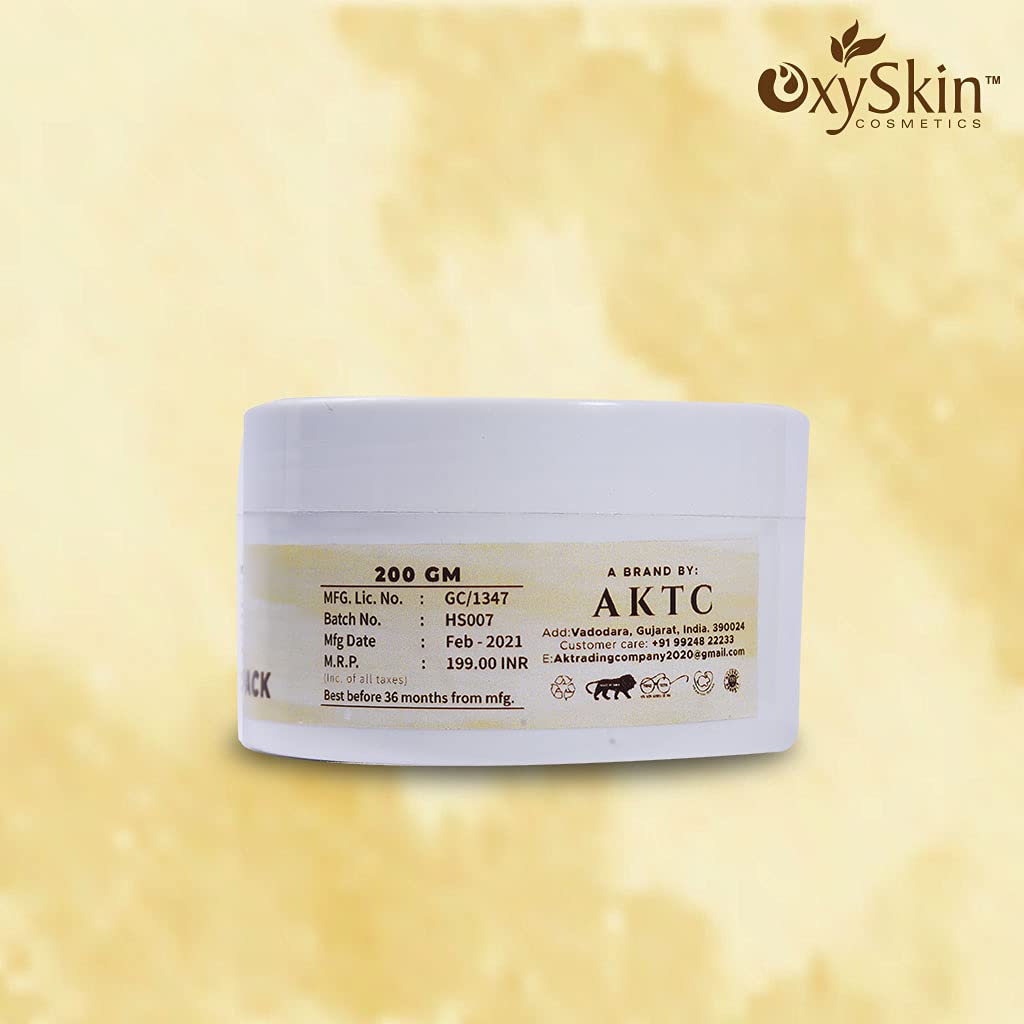 Oxyskin Cosmetics Skin Whitening Face Mask with Sandalwood - 200g | Dark Spot Corrector for Blemishes & Uneven Skin Tone | Improves Skin Texture & Brightness | Perfect for Nighttime Skincare Routine & Pre-Makeup Prep