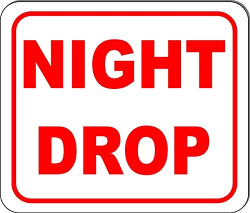 Night Drop Sign - Secure Nightly Deposit Box with Key & Custom Size Options for Banks, Retail Stores & Offices