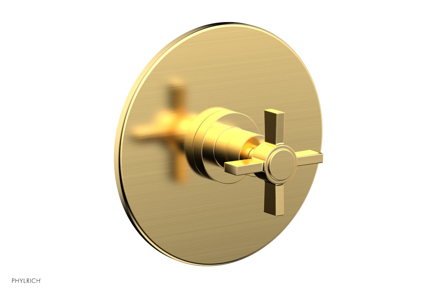 BASIC 1/2 Thermostatic Shower Trim with Blade Cross Handle - DTH137 - Perfect for Modern Bathroom Renovations & Spa-Like Shower Experience