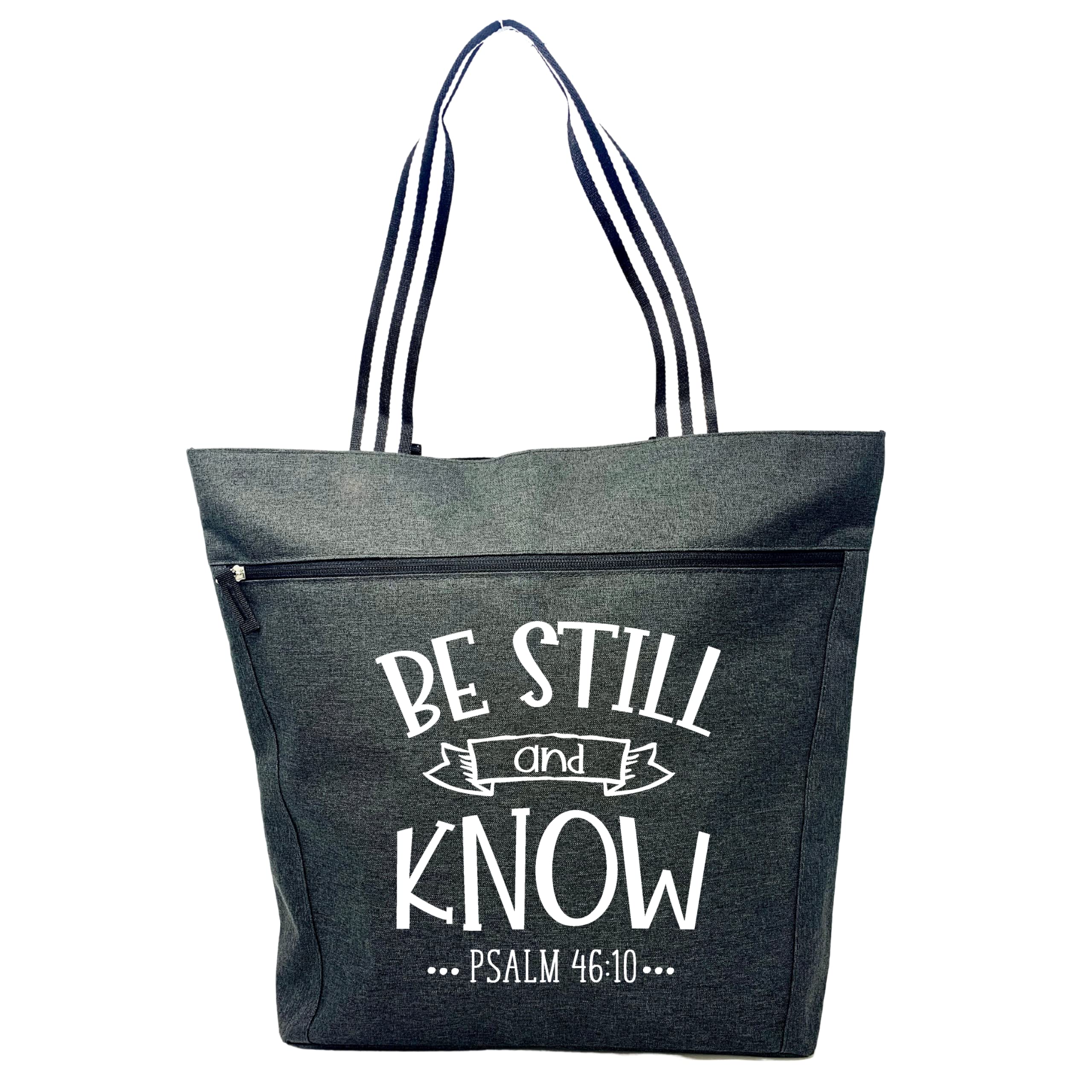 Large Inspirational Tote Bags for Women - Christian Gift Ideas with Zipper Closure by Brooke & Jess Designs | Perfect for Church, Bible Study & Daily Use