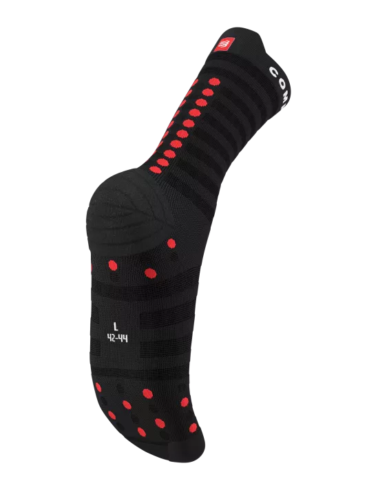 Compressport Unisex Pro Racing Socks v4.0 - Ultralight Running Socks for Men & Women - High Performance Athletic Socks for Marathon, Triathlon & Training - Black/Red