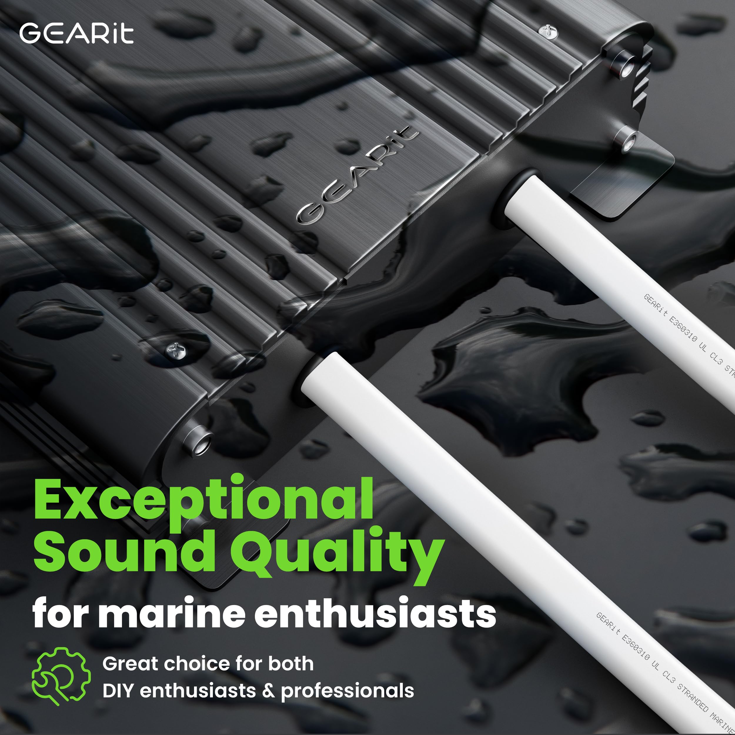 GearIT 14 AWG Marine Speaker Cable 200 Feet - Tinned Copper Boat Wire, 2 Conductor Duplex Electrical Grade Oxygen Free OFC - Perfect for Marine Audio Systems, Boat Stereo Installations & Outdoor Speakers