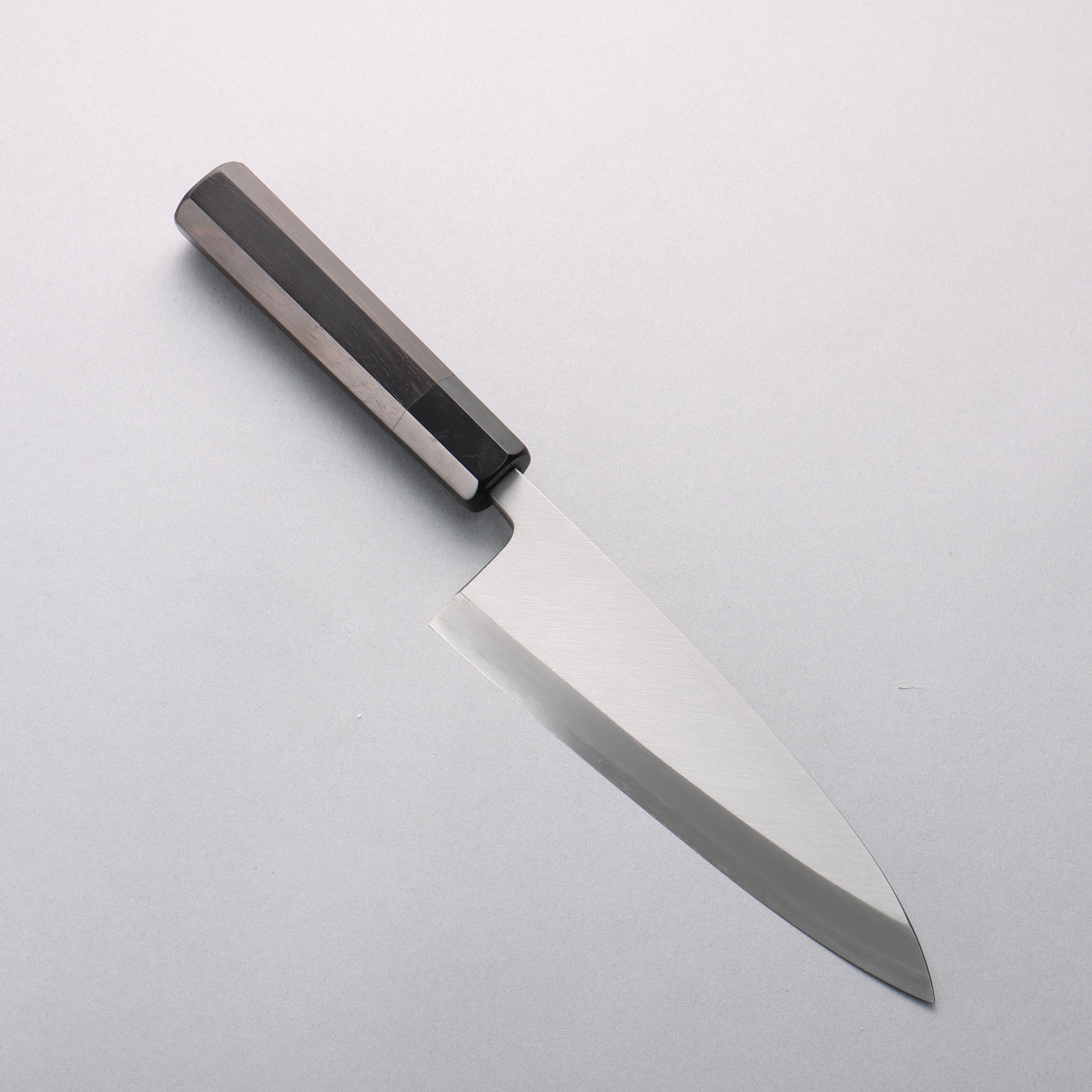 Premium Minamoto Akitada Blue Steel No.2 Gyuto Knife 180mm - Japanese Chef Knife with Ebony Wood Handle & Black Water Buffalo Horn Ferrule - Perfect for Sushi, Meat Cutting & Professional Kitchen Use