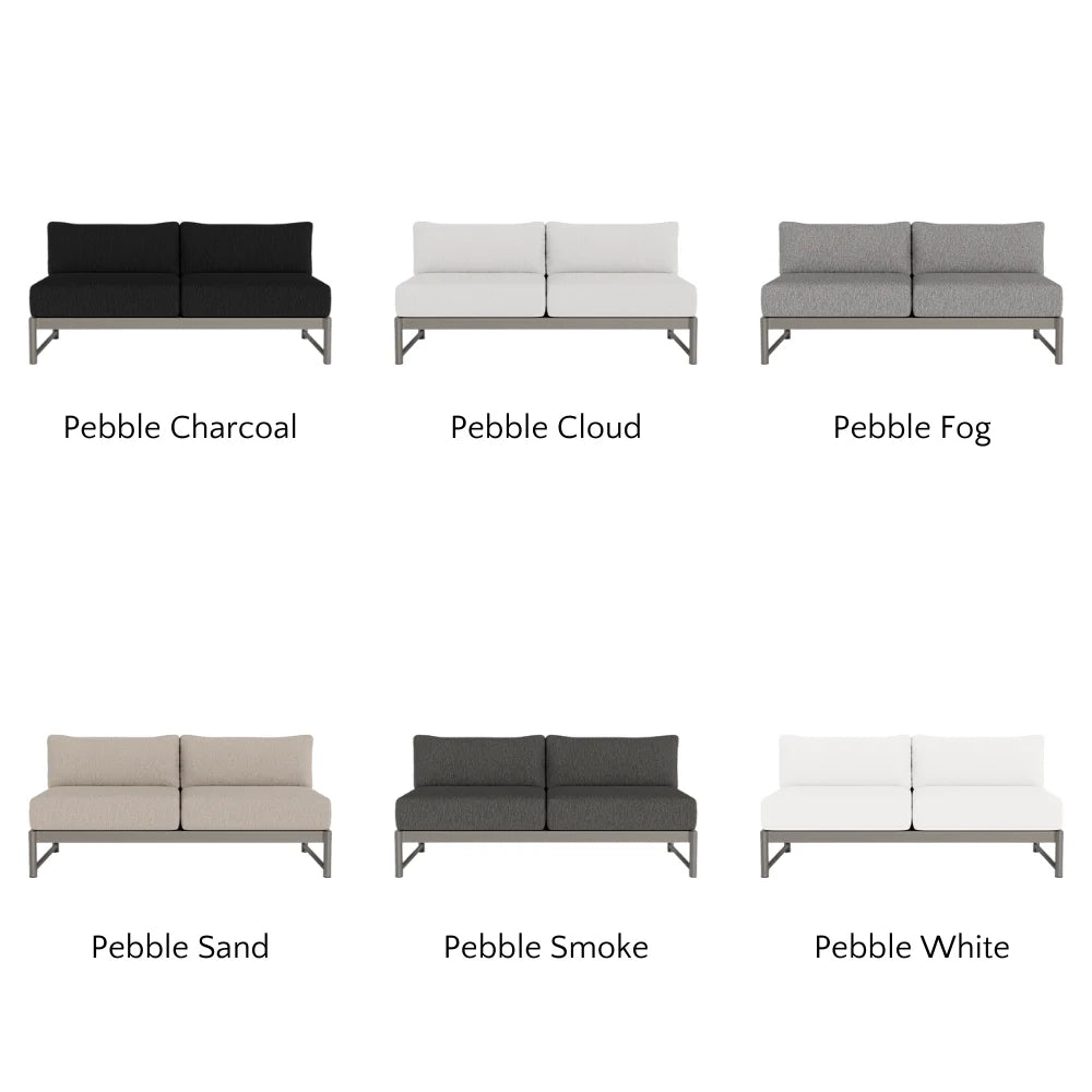 Breeze XL Outdoor 2-Seat Armless Sofa - Waterproof Patio Furniture for Garden, Poolside & Balcony Relaxation