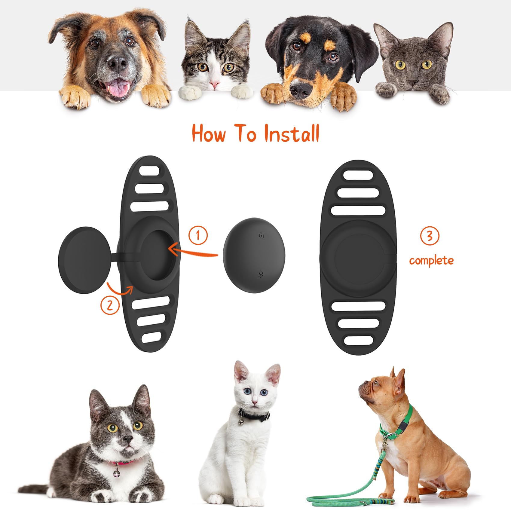 Smart GPS Dog Tracker with Collar Holder - Waterproof Pet Location Device & Finder for Dogs, Cats & Pets | Works with Find My (iOS) | Perfect for Hiking, Travel & Outdoor Adventures