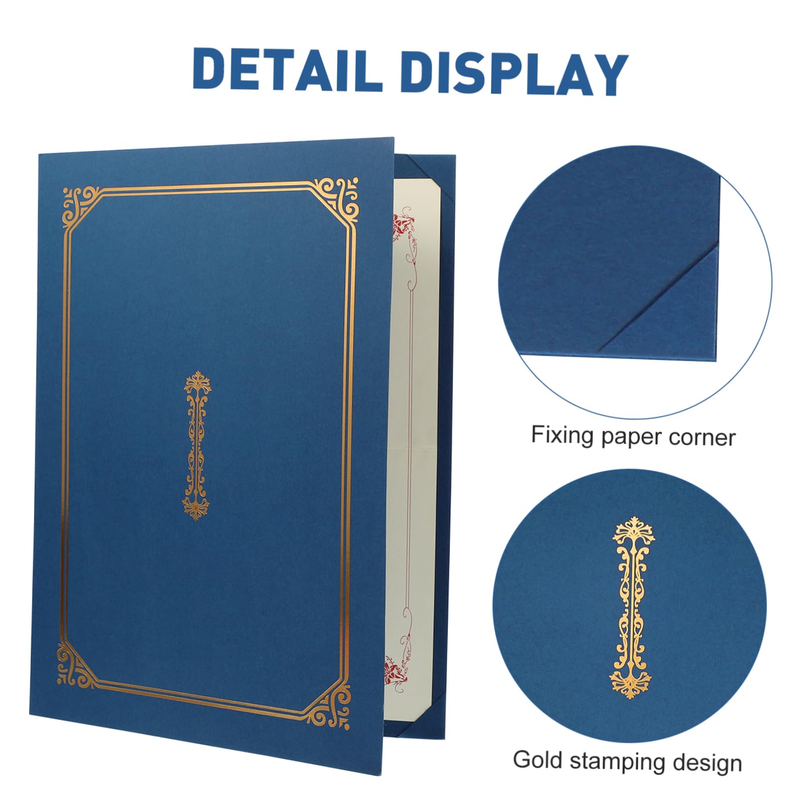 Alipis 4-Pack Blue Diploma Certificate Holders - A4 Document Folders for Awards, Diplomas & Important Papers | Perfect for Graduation, Office Organization & Professional Document Display